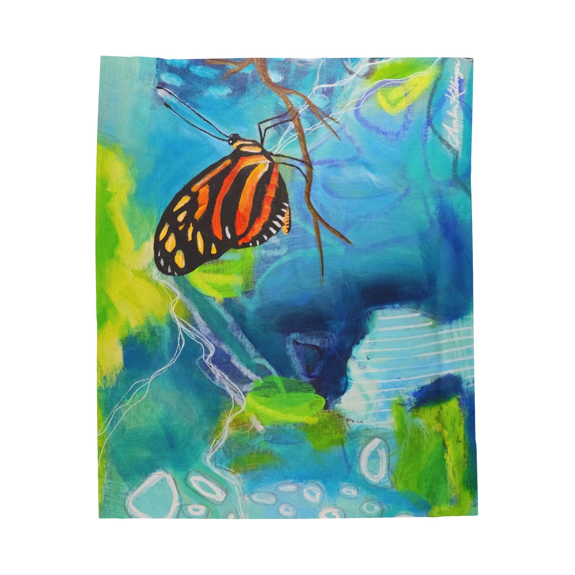 Monarch Song - Velveteen Plush Blanket