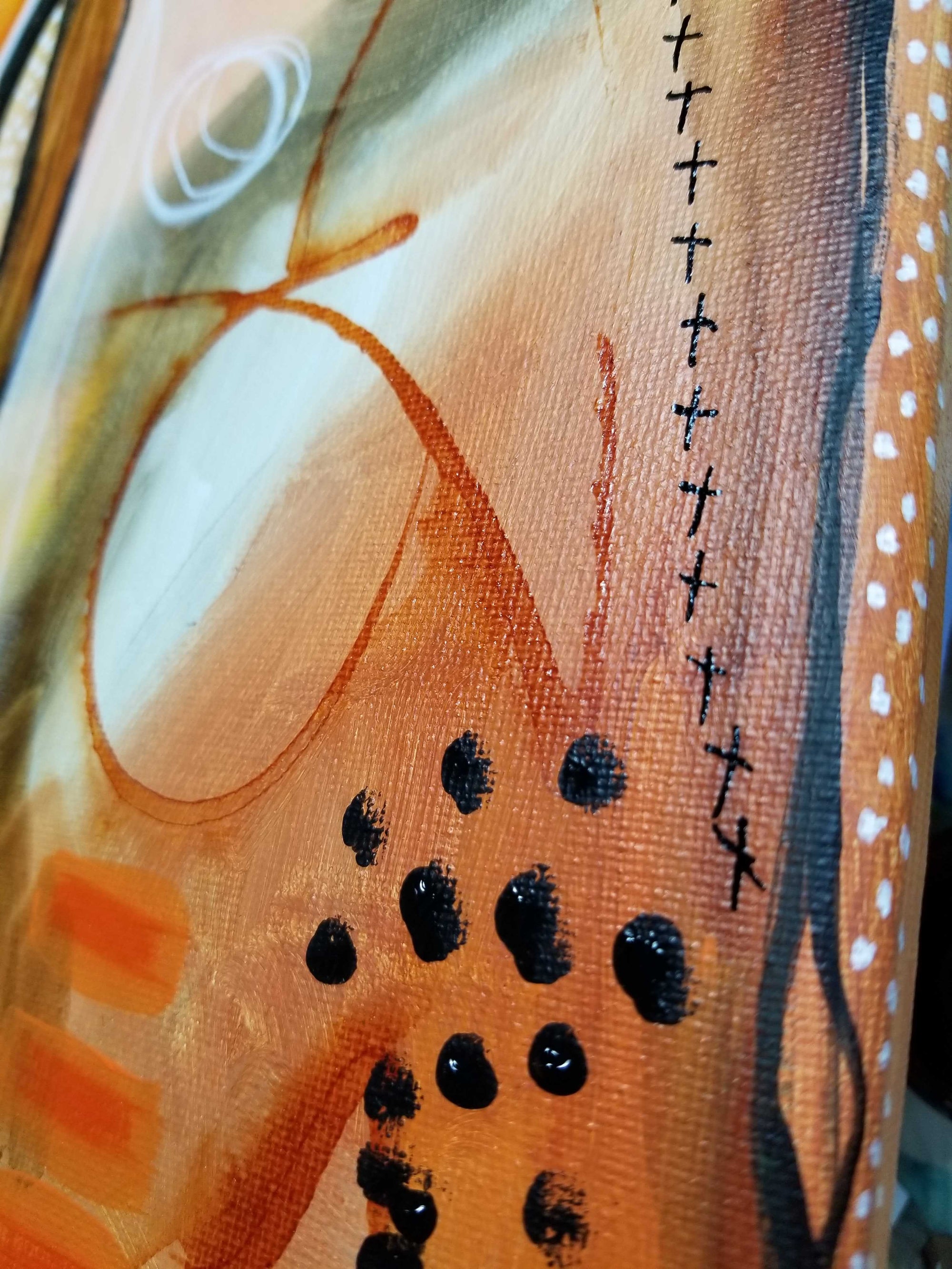 "Love Is Like A Sunset" Triptych Earthy Abstract Intuitive Art (3 Piece Set) 12x16 ea