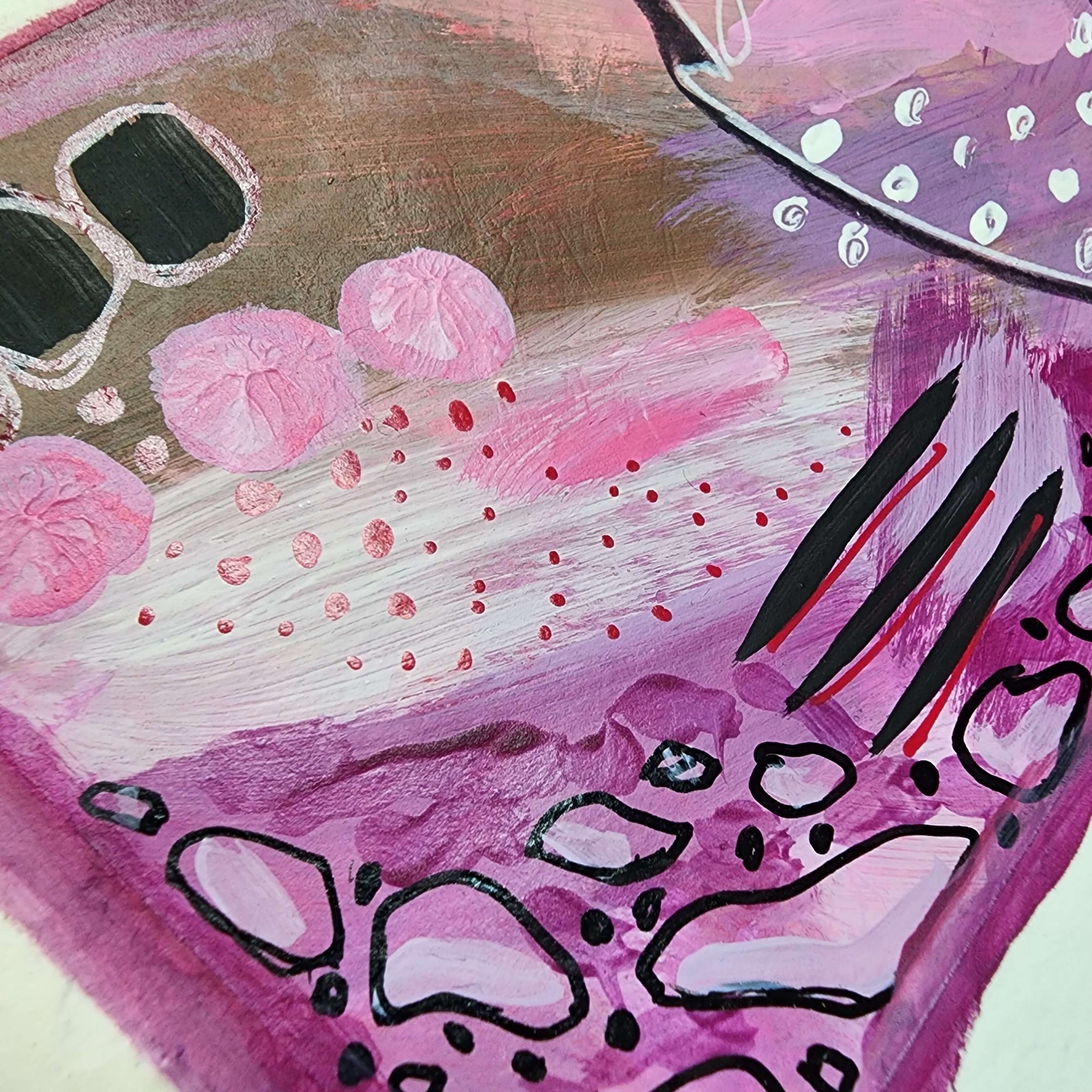 Whimsical Melody 2 - Original Abstract Art on Paper 6x4.5 inches