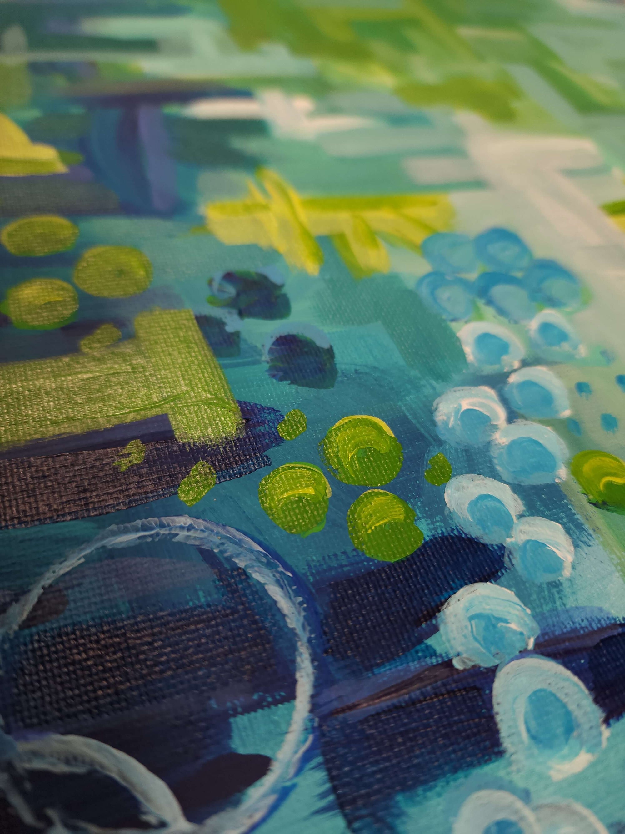 "Essence of Spring" Original Abstract Art Painting 16x20 Canvas Board