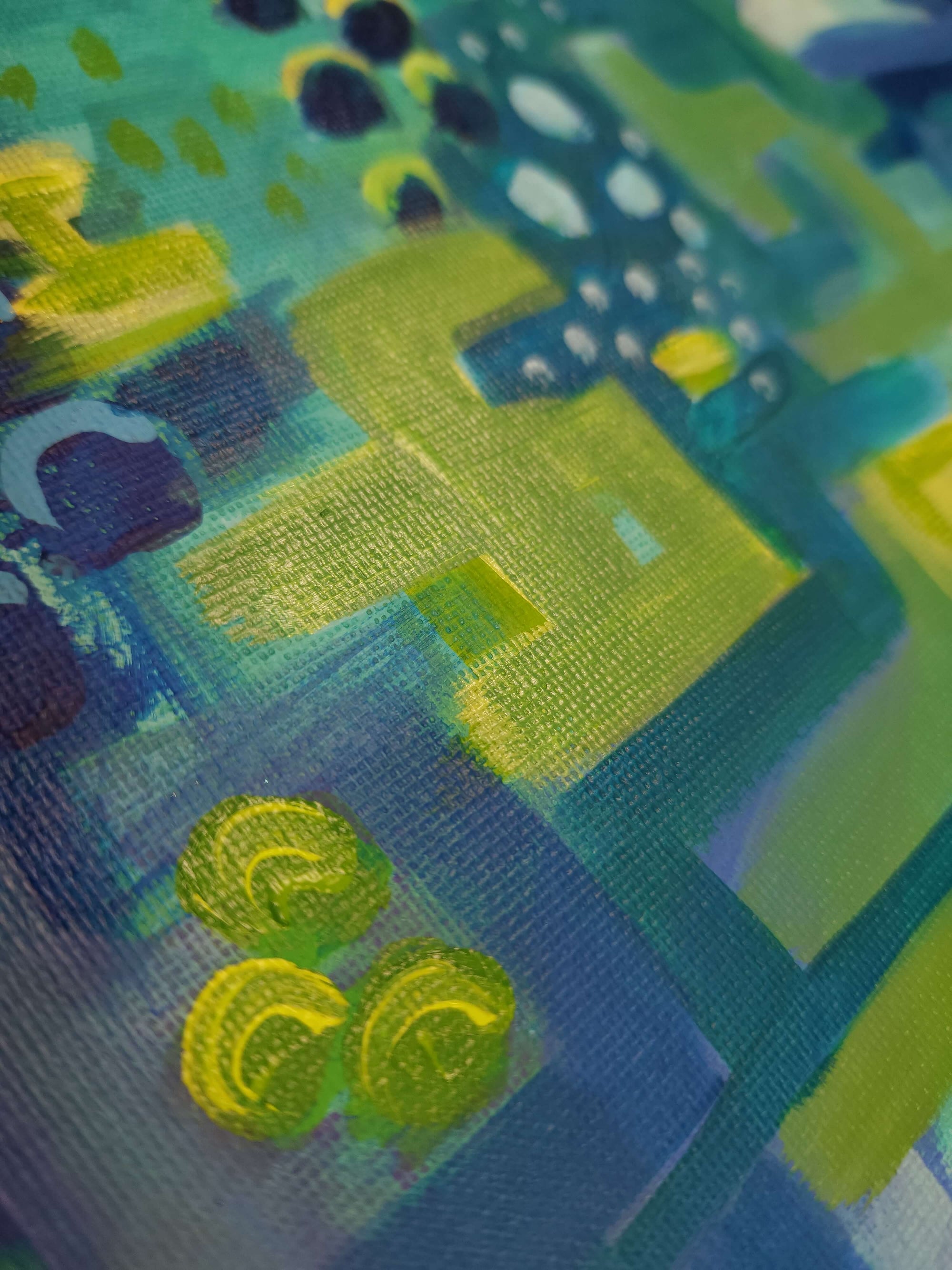 "Essence of Spring" Original Abstract Art Painting 16x20 Canvas Board