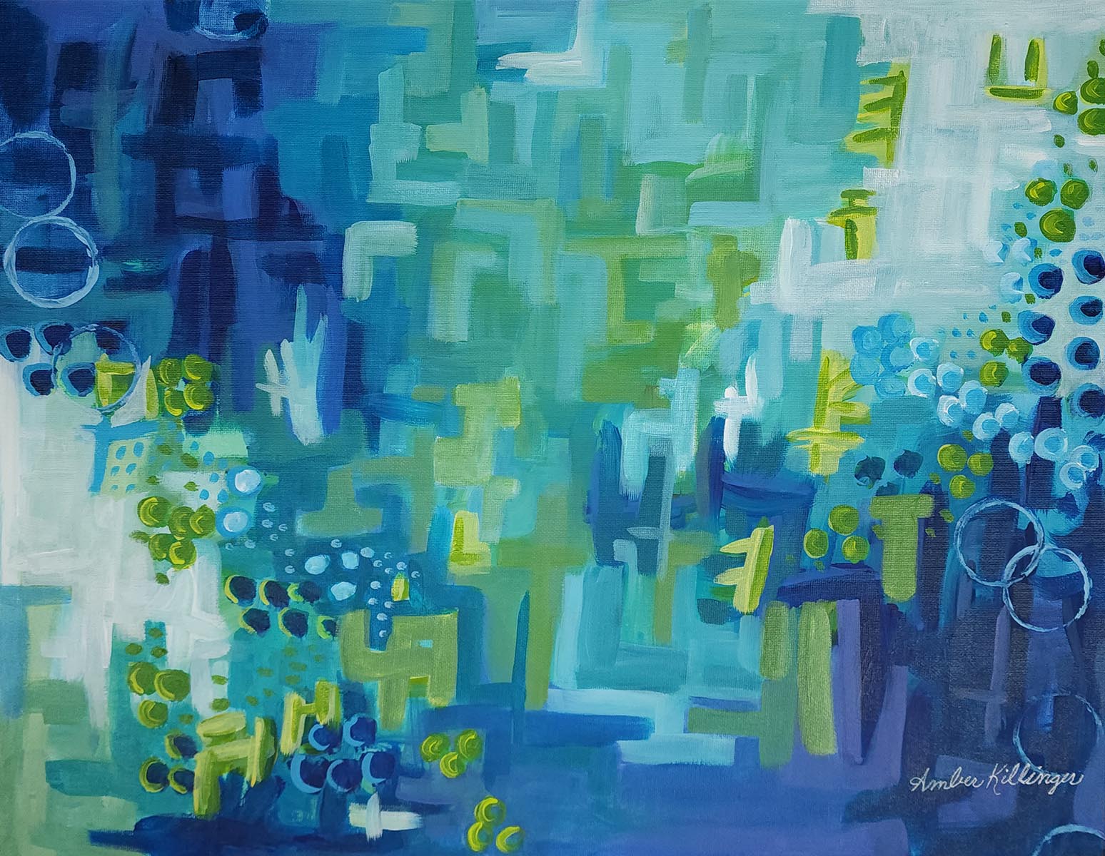 "Essence of Spring" Original Abstract Art Painting 16x20 Canvas Board
