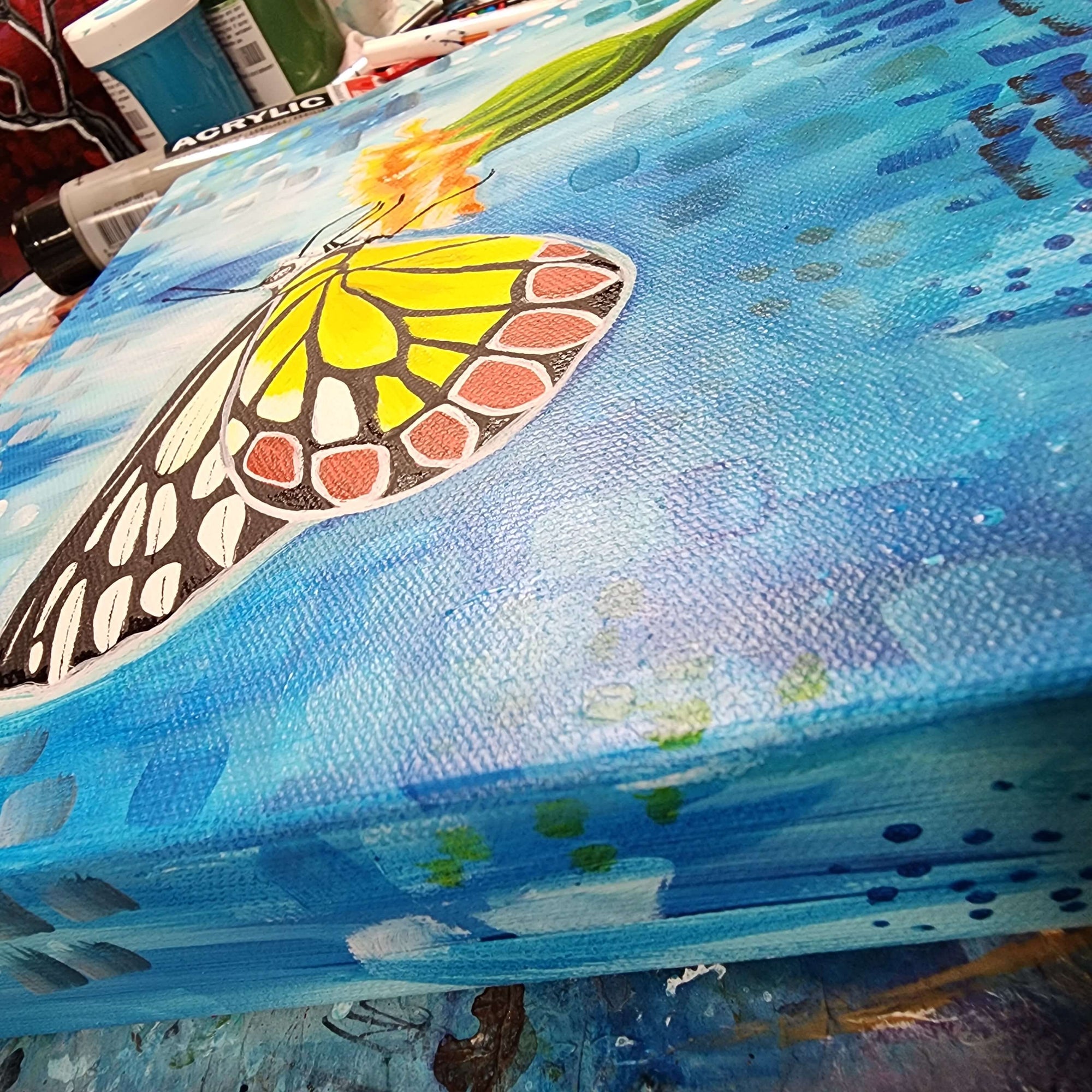 Winged Symphony - Butterfly Original Painting 10x10