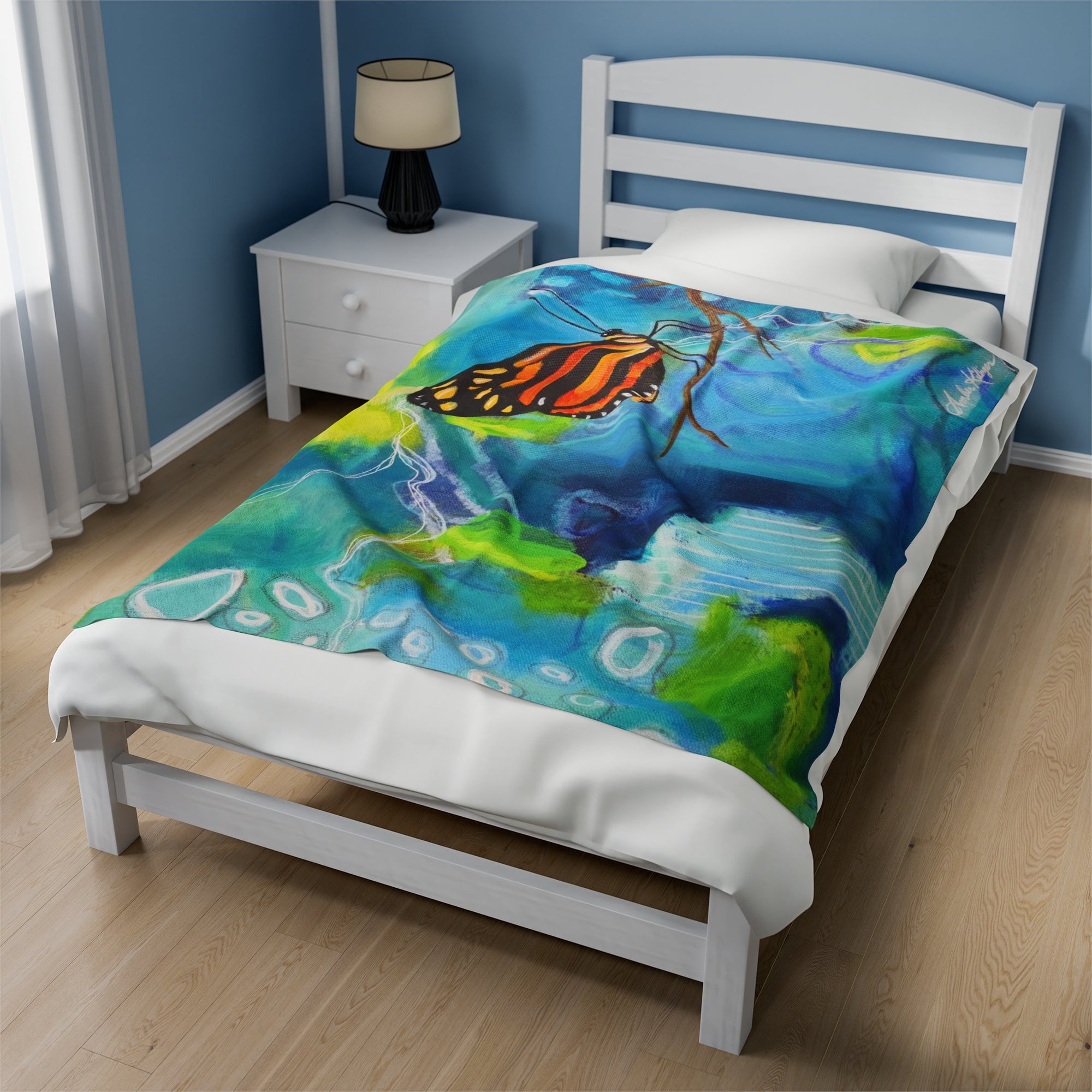 Monarch Song - Velveteen Plush Blanket