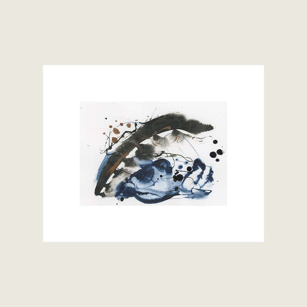 Blue Harmony 001 - Small 5x7 Inch Original Abstract Painting