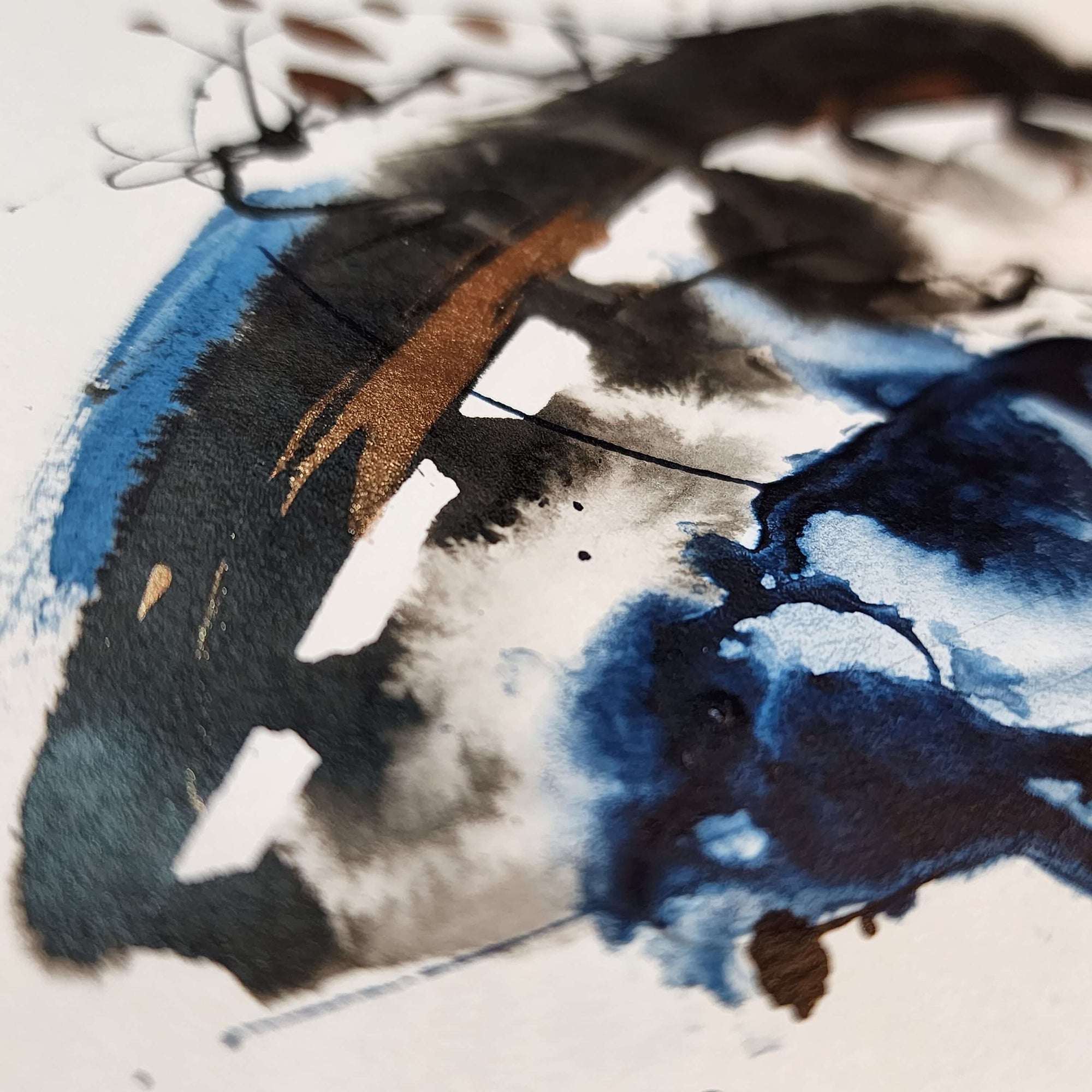 Blue Harmony 001 - Small 5x7 Inch Original Abstract Painting
