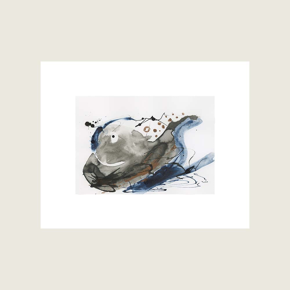 Blue Harmony 002 - Small 5x7 Inch Original Abstract Painting