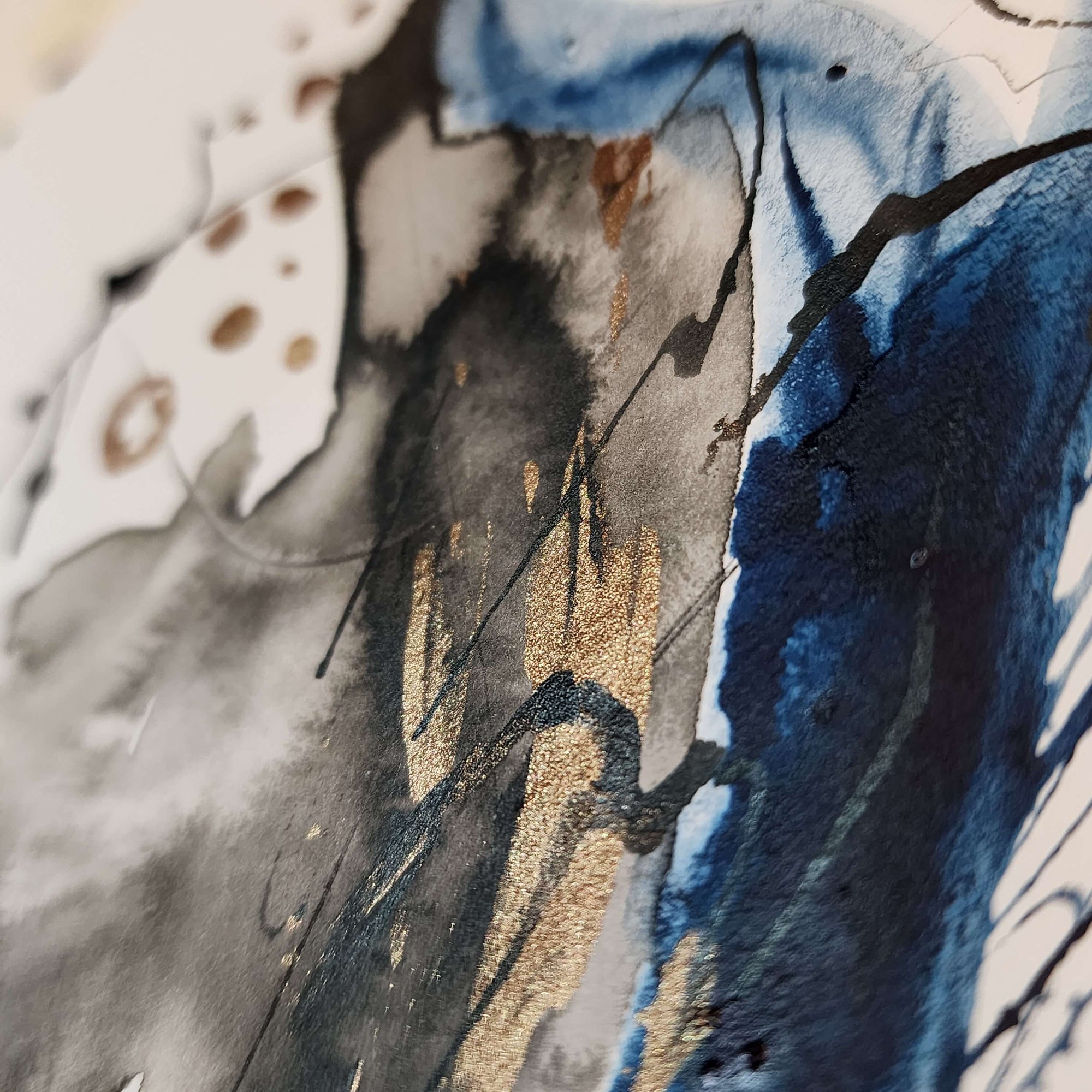 Blue Harmony 002 - Small 5x7 Inch Original Abstract Painting