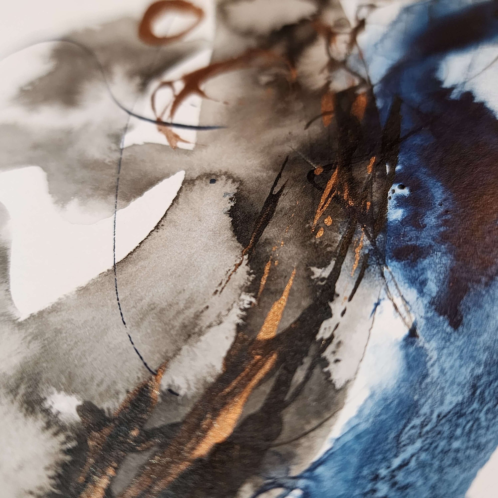 Blue Harmony 003 - Small 5x7 Inch Original Abstract Painting