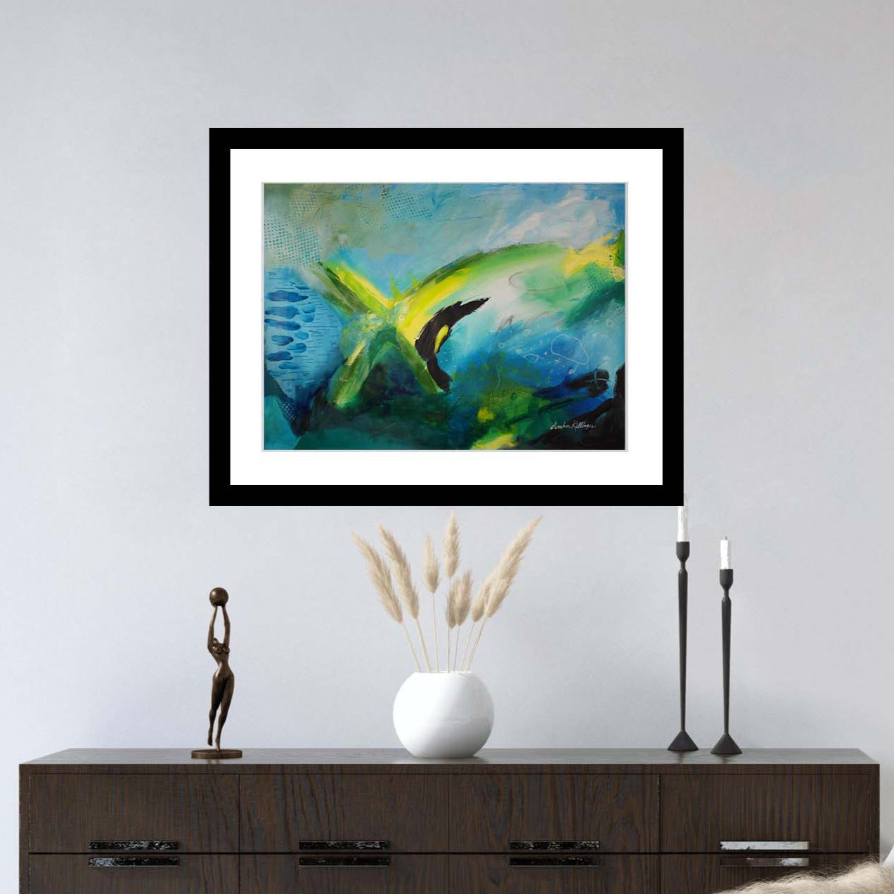 Cold Fusion - Original Abstract Art Painting 24x18 Paper (Unframed)