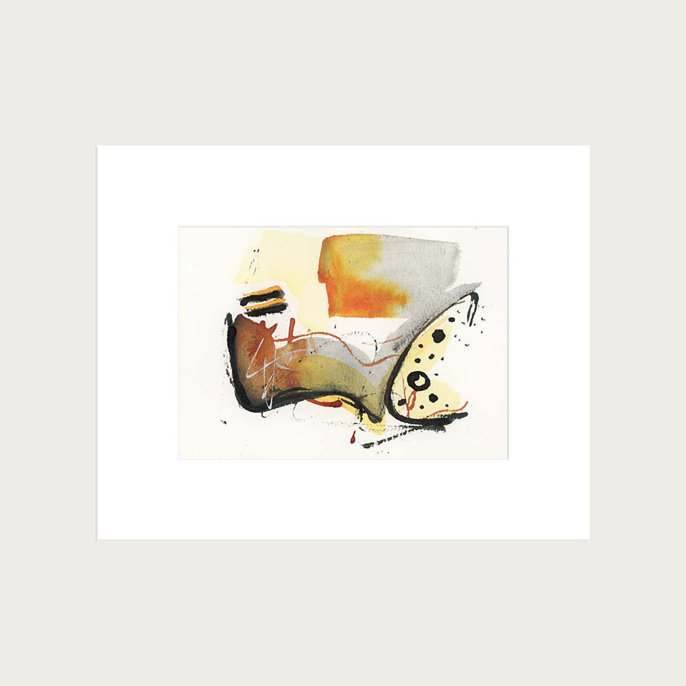 Earth and Fire 002 - Small 5x7 Inch Original Abstract Painting