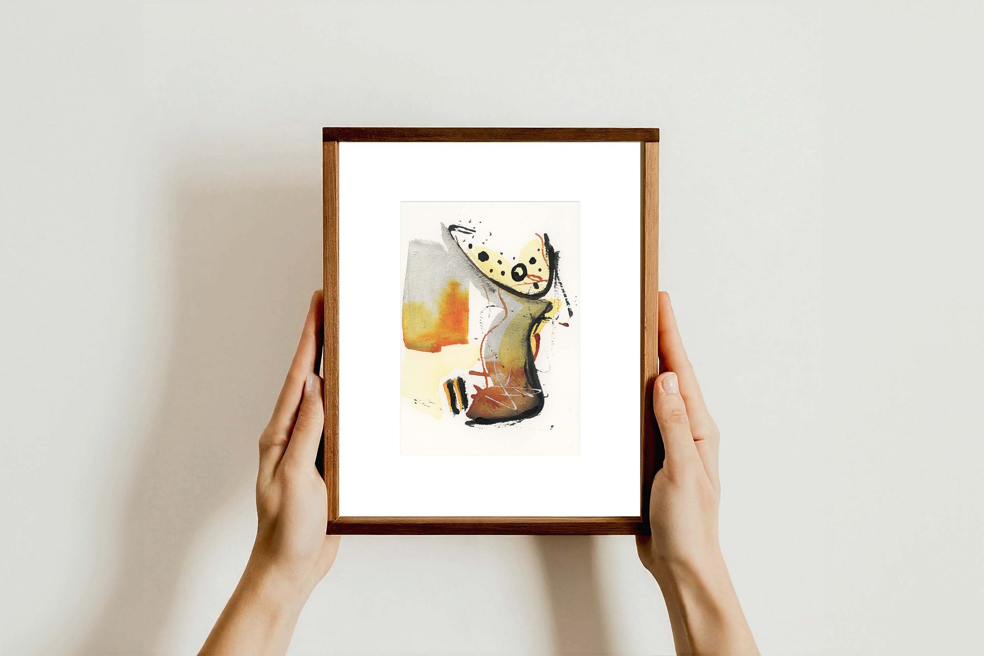 Earth and Fire 002 - Small 5x7 Inch Original Abstract Painting