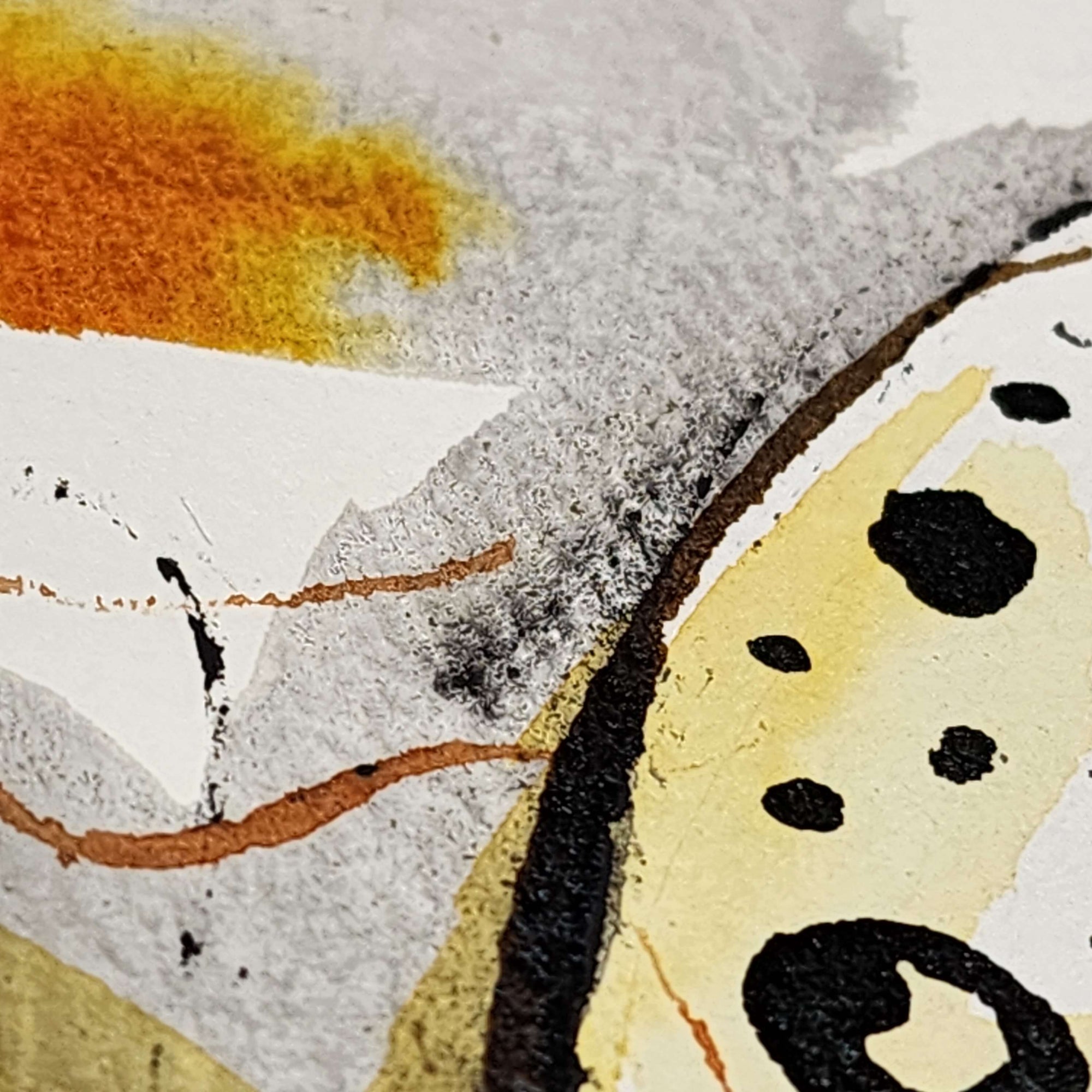 Earth and Fire 002 - Small 5x7 Inch Original Abstract Painting
