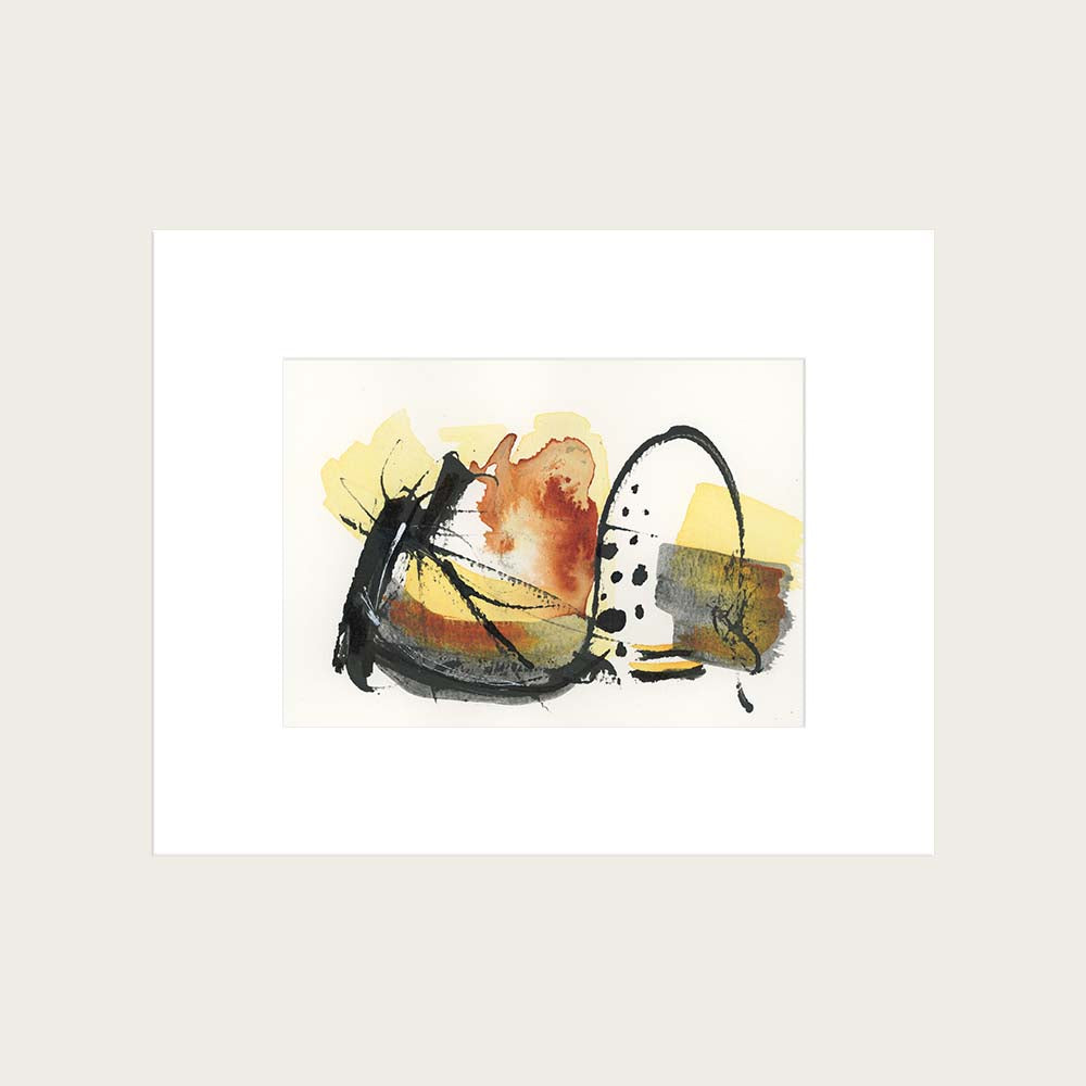 Earth and Fire 004 - Small 5x7 Inch Original Abstract Painting