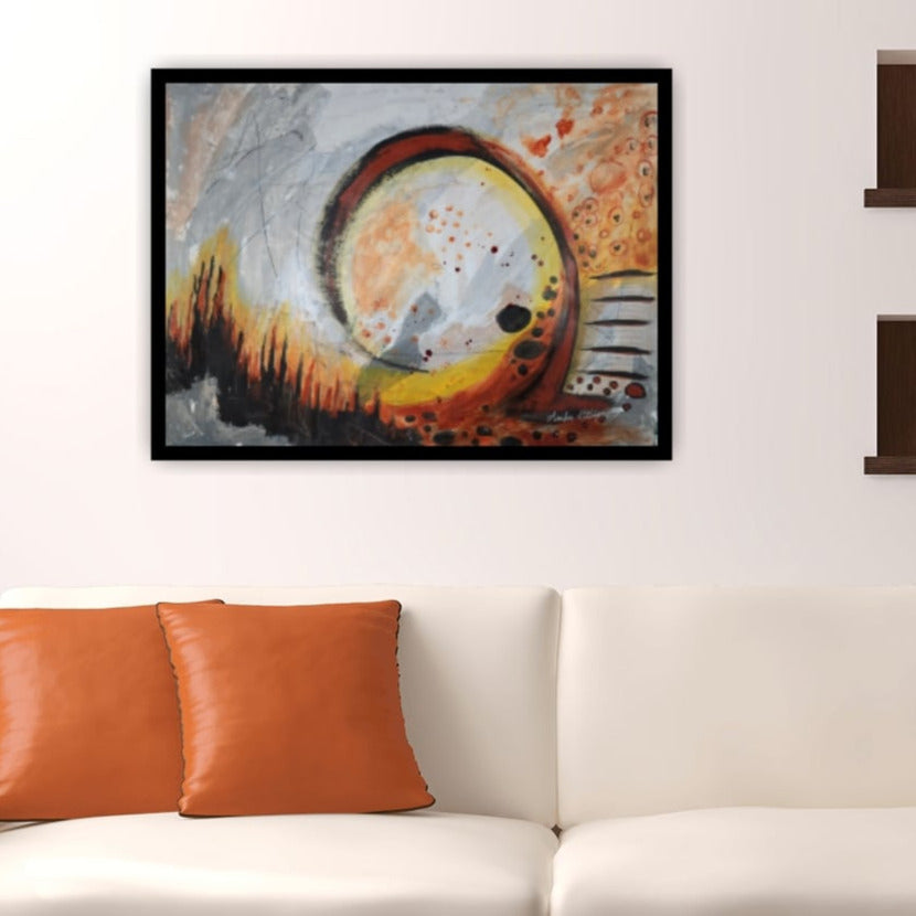 The Path Less Traveled - Original Abstract Art Painting 24x18 Paper (Unframed)