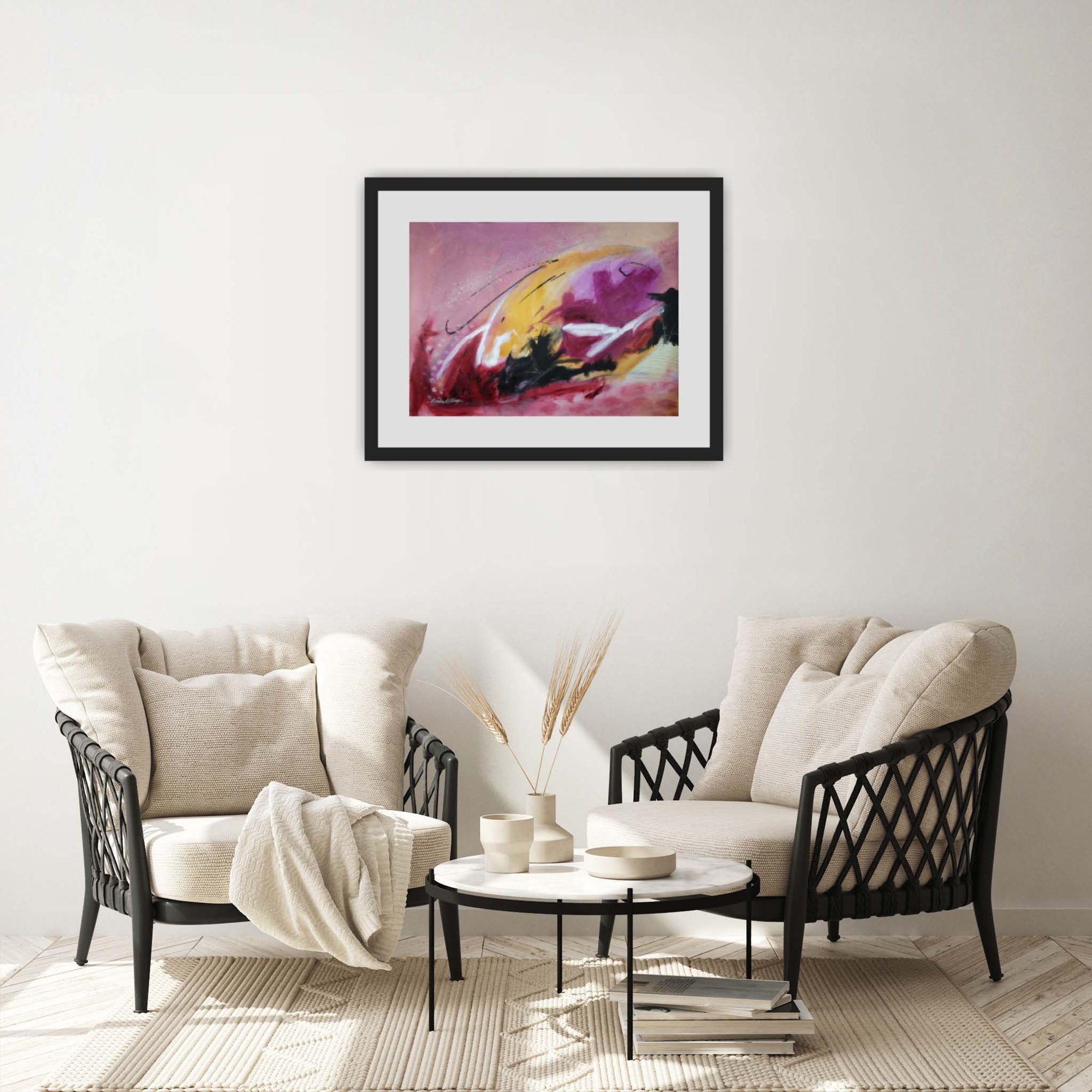 Joyous Heart - Original Abstract Art Painting 24x18 Paper - Amber Killinger Art