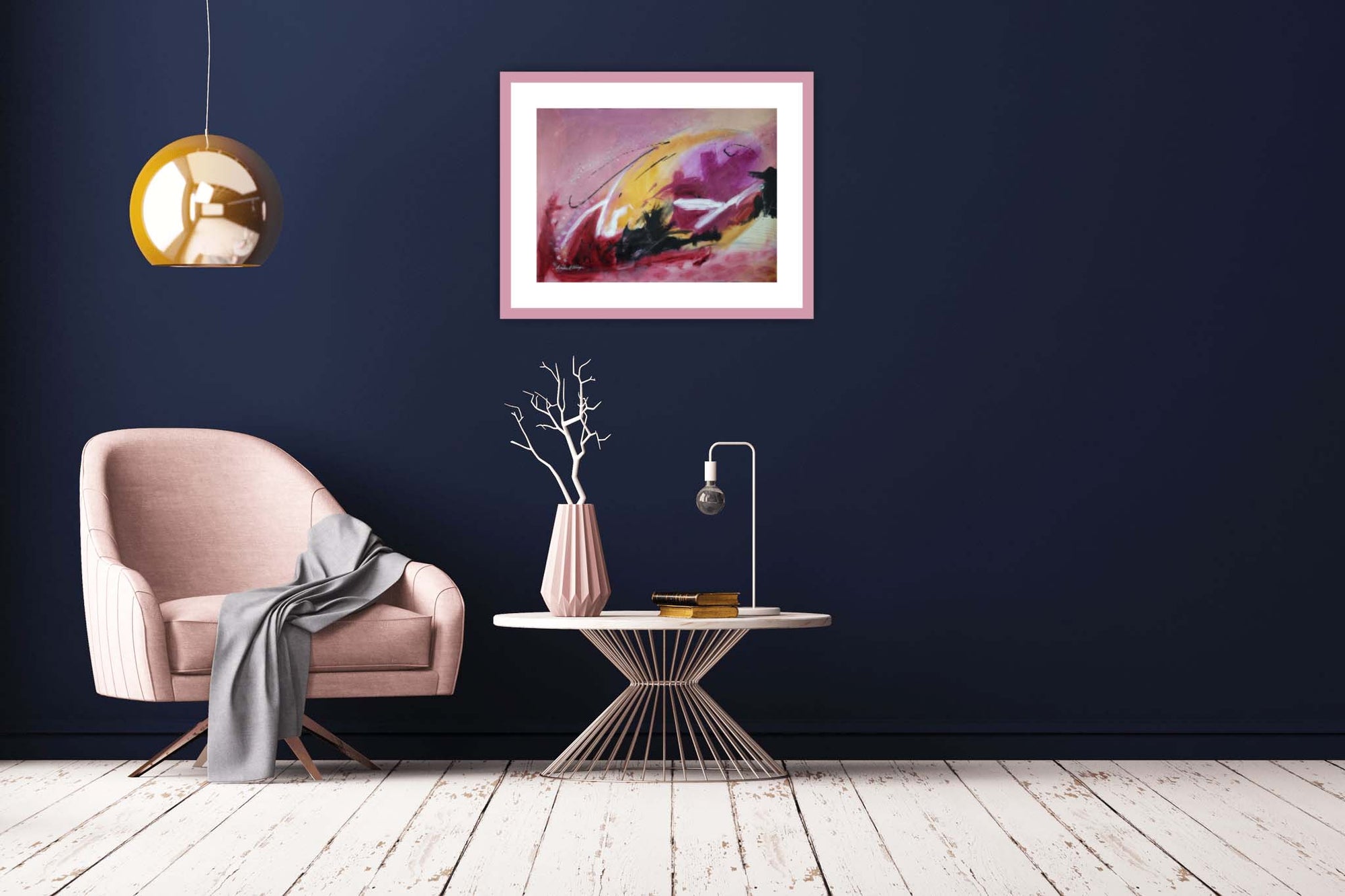 Joyous Heart - Original Abstract Art Painting 24x18 Paper - Amber Killinger Art