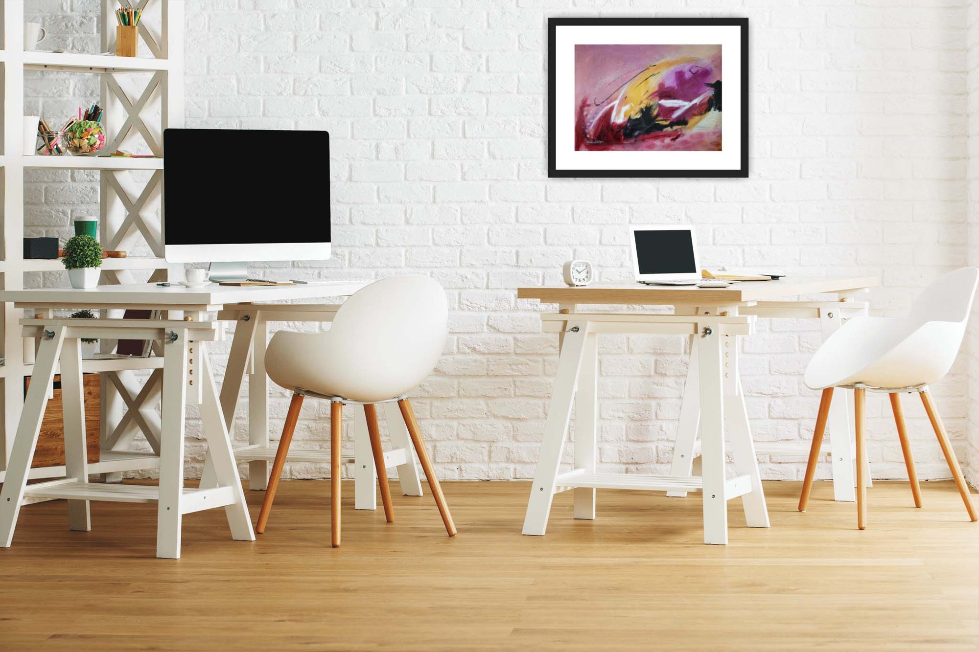 Joyous Heart - Original Abstract Art Painting 24x18 Paper - Amber Killinger Art