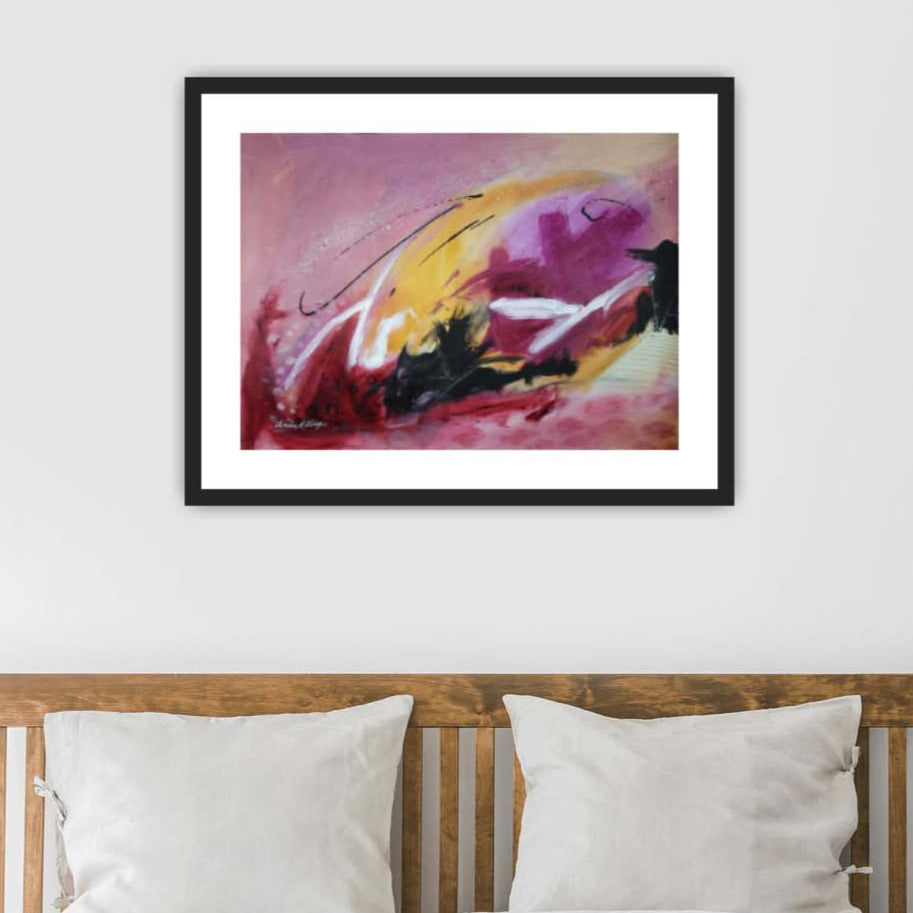 Joyous Heart - Original Abstract Art Painting 24x18 Paper - Amber Killinger Art
