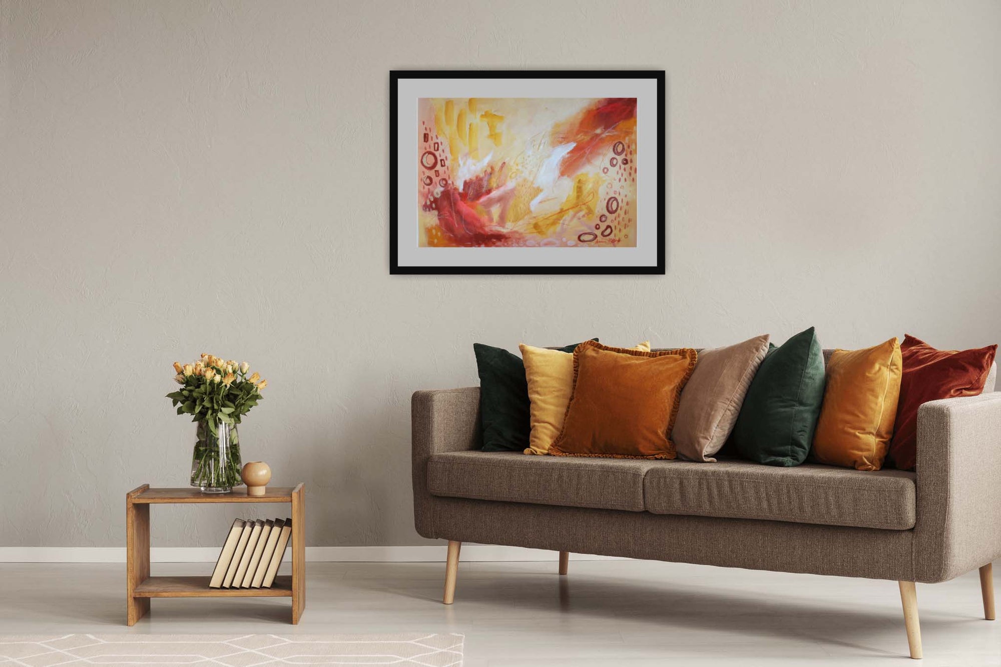 Light My Fire - Original Abstract Art Painting 24x18 Paper (Unframed)