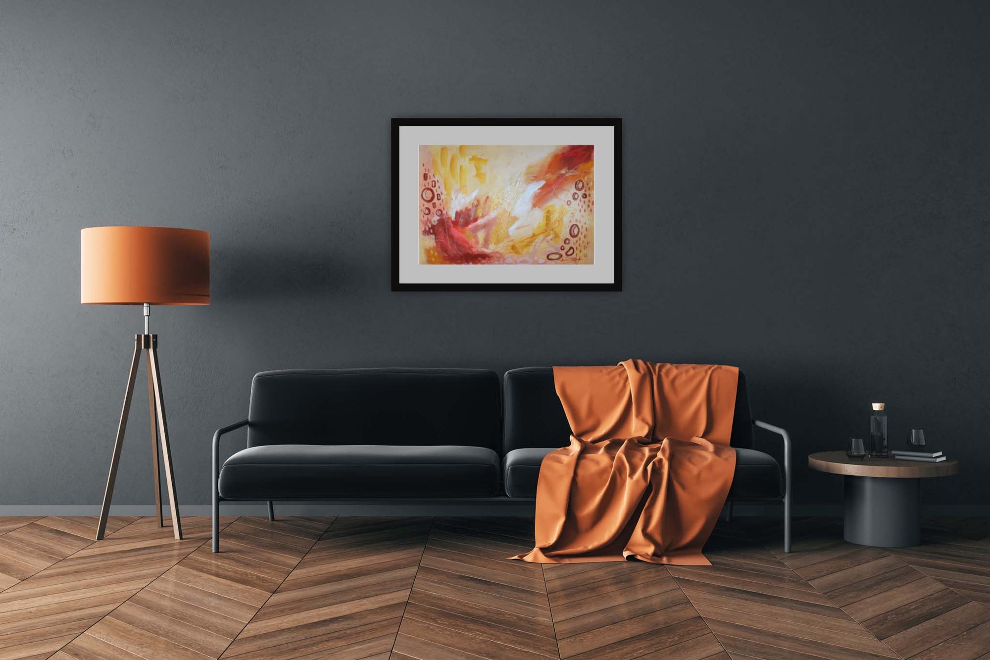 Light My Fire - Original Abstract Art Painting 24x18 Paper (Unframed)