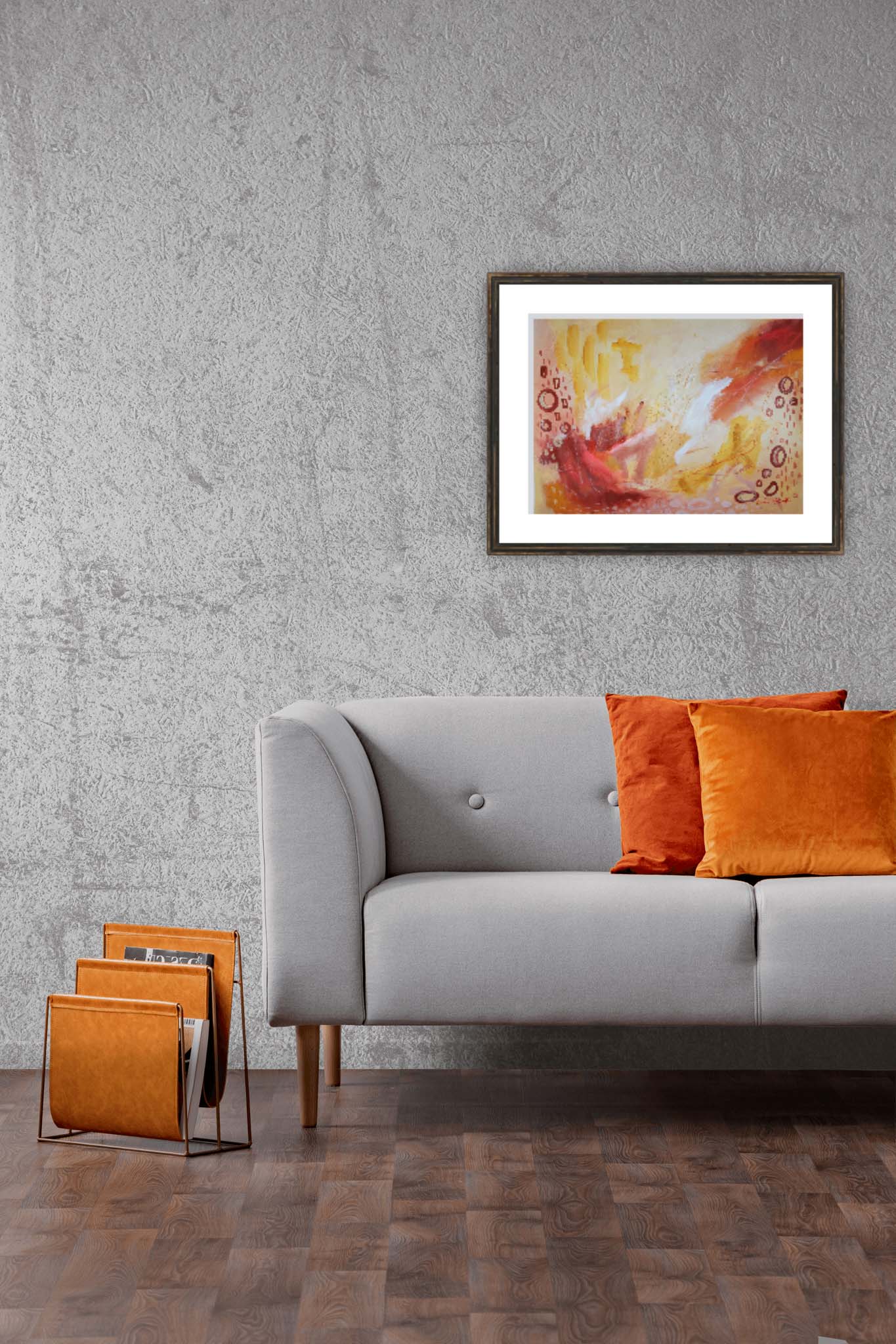 Light My Fire - Original Abstract Art Painting 24x18 Paper (Unframed)
