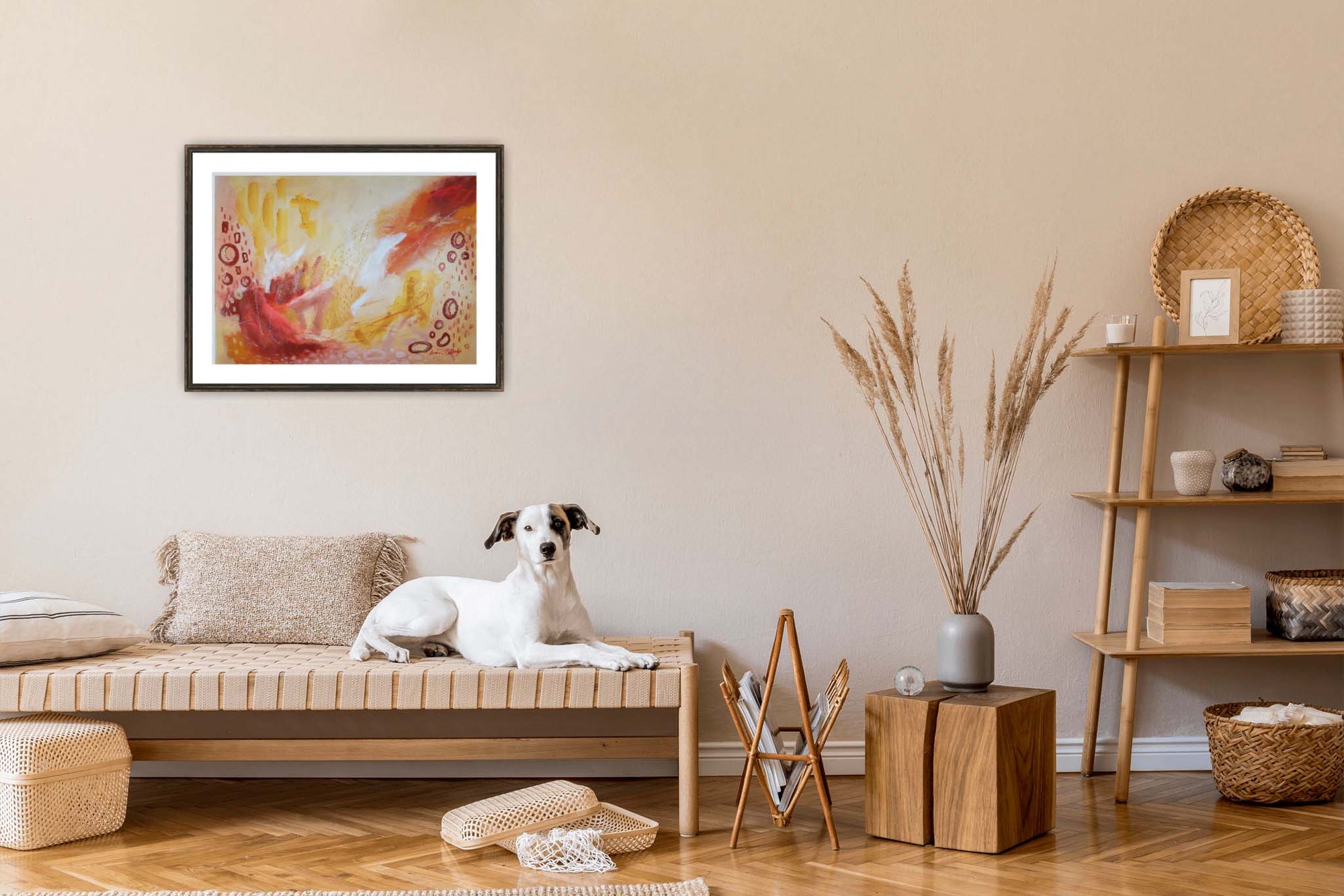 Light My Fire - Original Abstract Art Painting 24x18 Paper (Unframed)