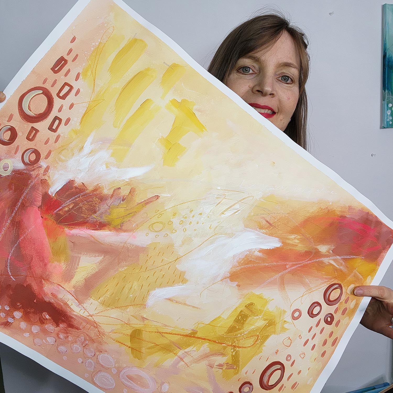 Light My Fire - Original Abstract Art Painting 24x18 Paper (Unframed)