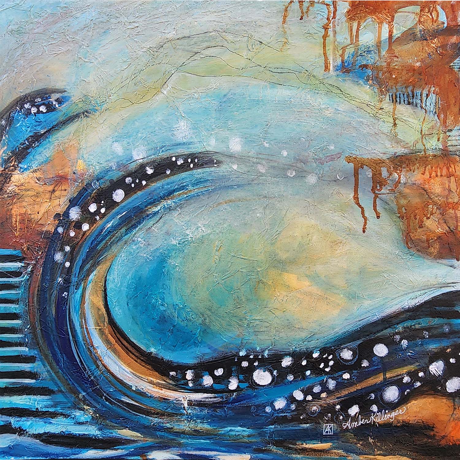 Momentum - Original Abstract Art Painting on Canvas 24x24 (Unframed)