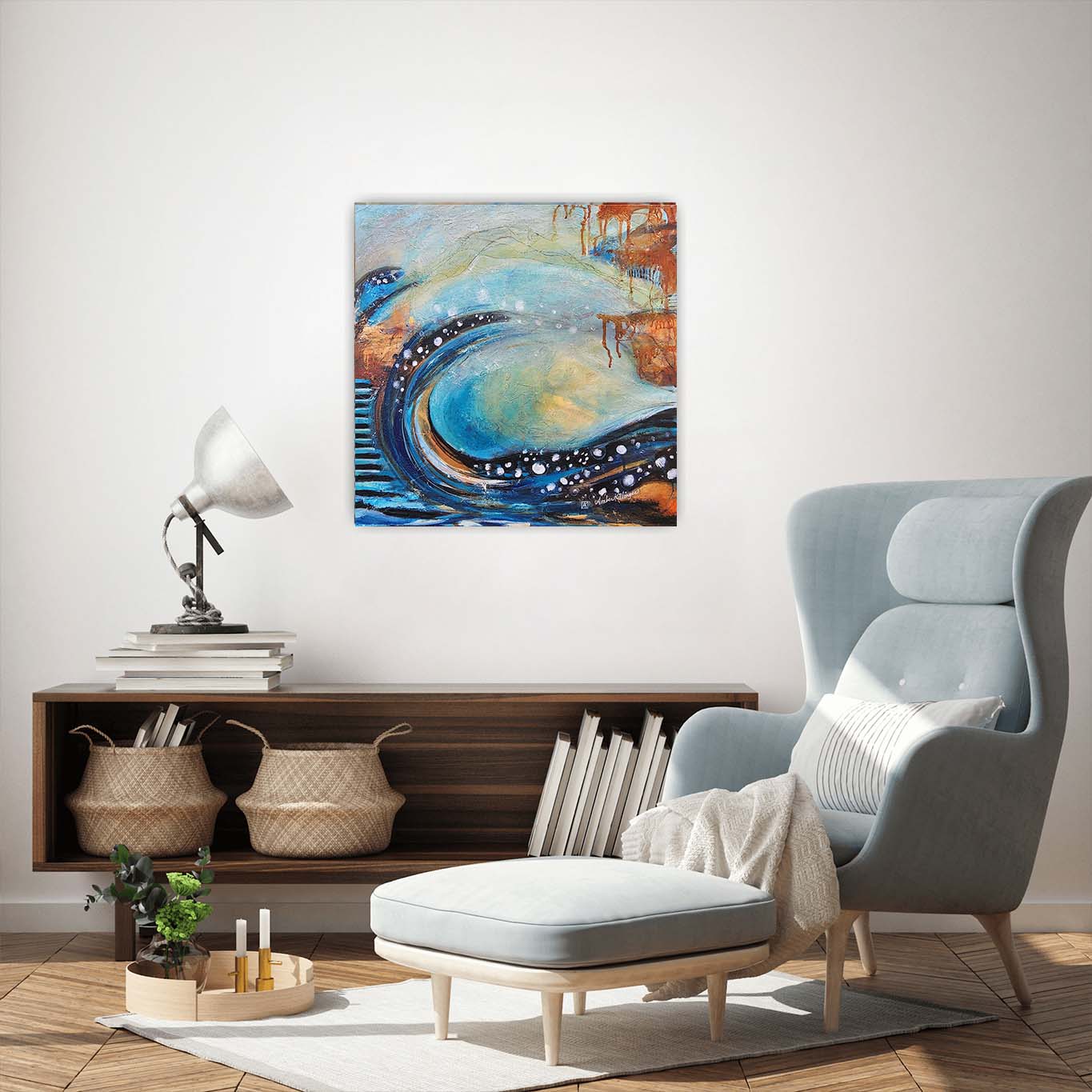 Momentum - Original Abstract Art Painting on Canvas 24x24 (Unframed)