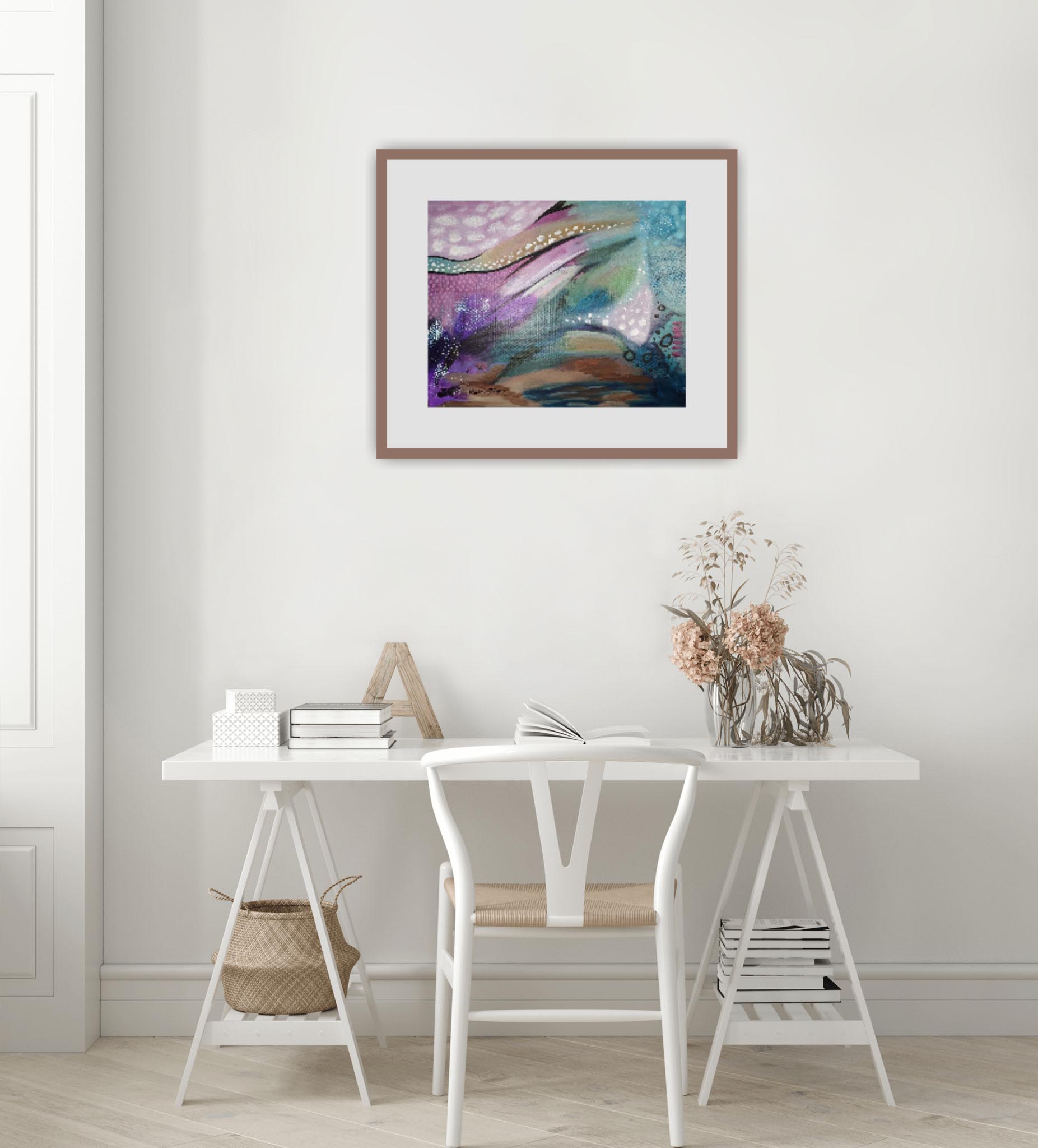 Mystical Dreamscapes - Original Abstract Art Painting 16x20 (Unframed)