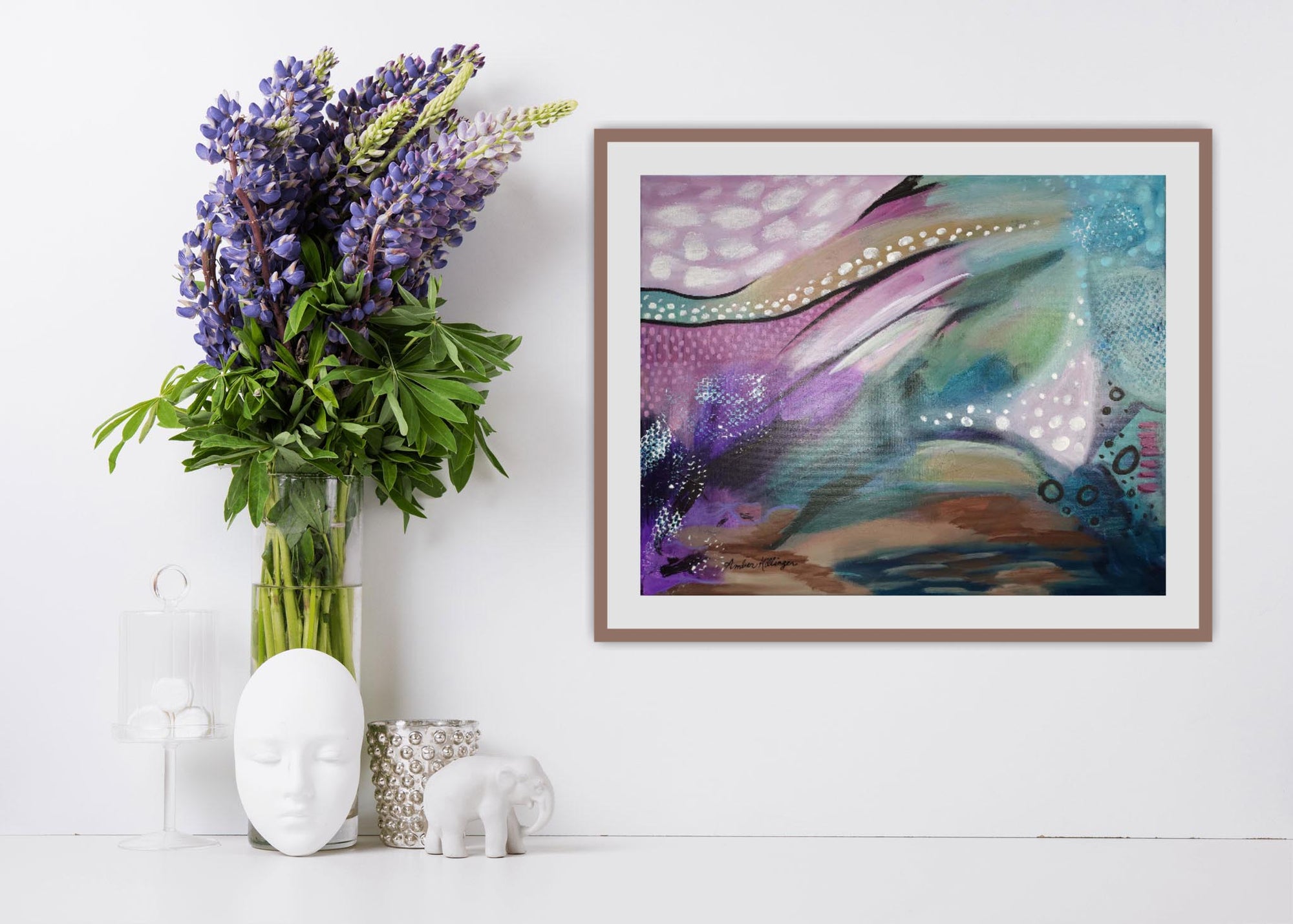 Mystical Dreamscapes - Original Abstract Art Painting 16x20 Amber Killinger Art