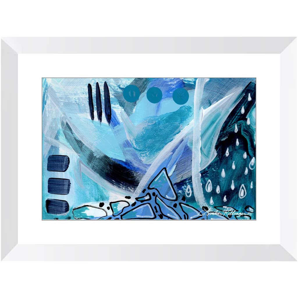 Rainy Days 1 - Original Abstract Art on Paper 6x4.5 inches