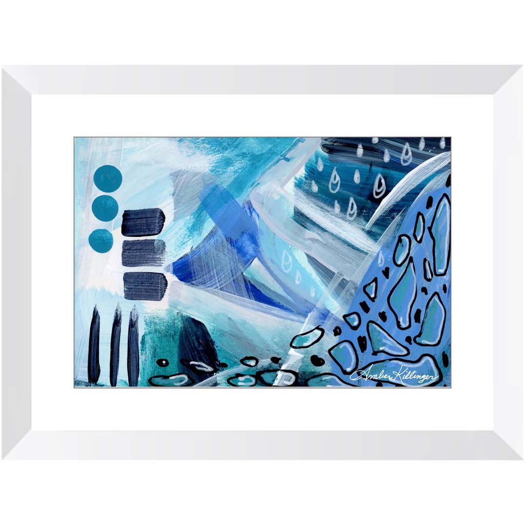 Rainy Days 2 - Original Abstract Art on Paper 6x4.5 inches