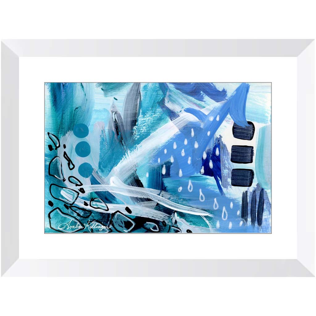 Rainy Days 3 - Original Abstract Art on Paper 6x4.5 inches