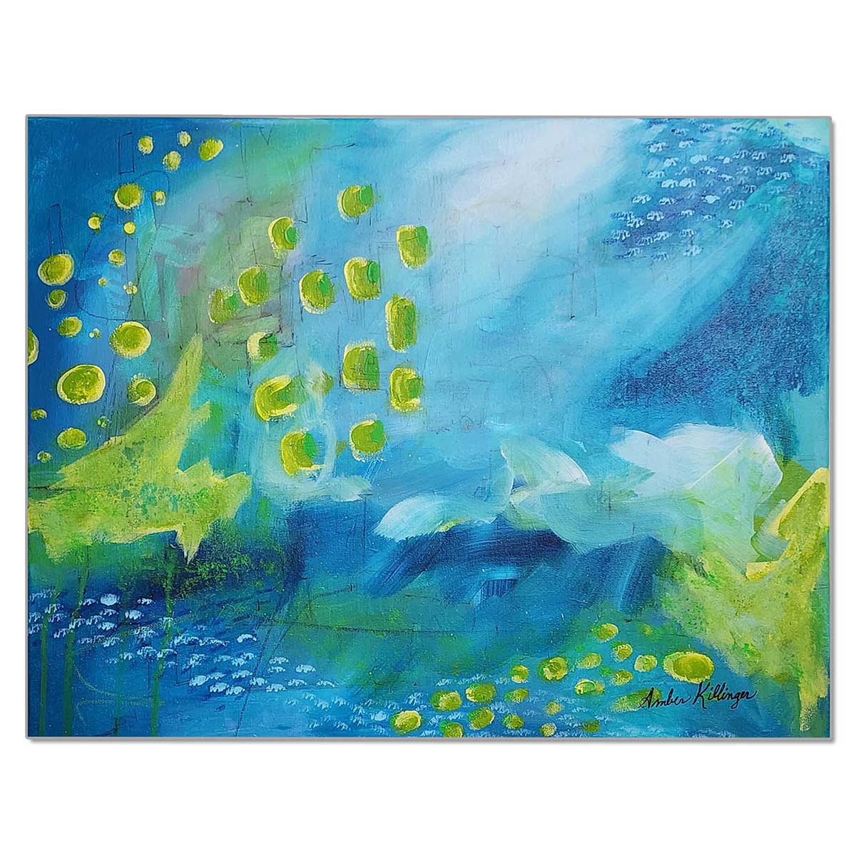 Spring Vibes - Original Abstract Art Painting, Vibrant Painted Canvas 16x20 (Unframed)