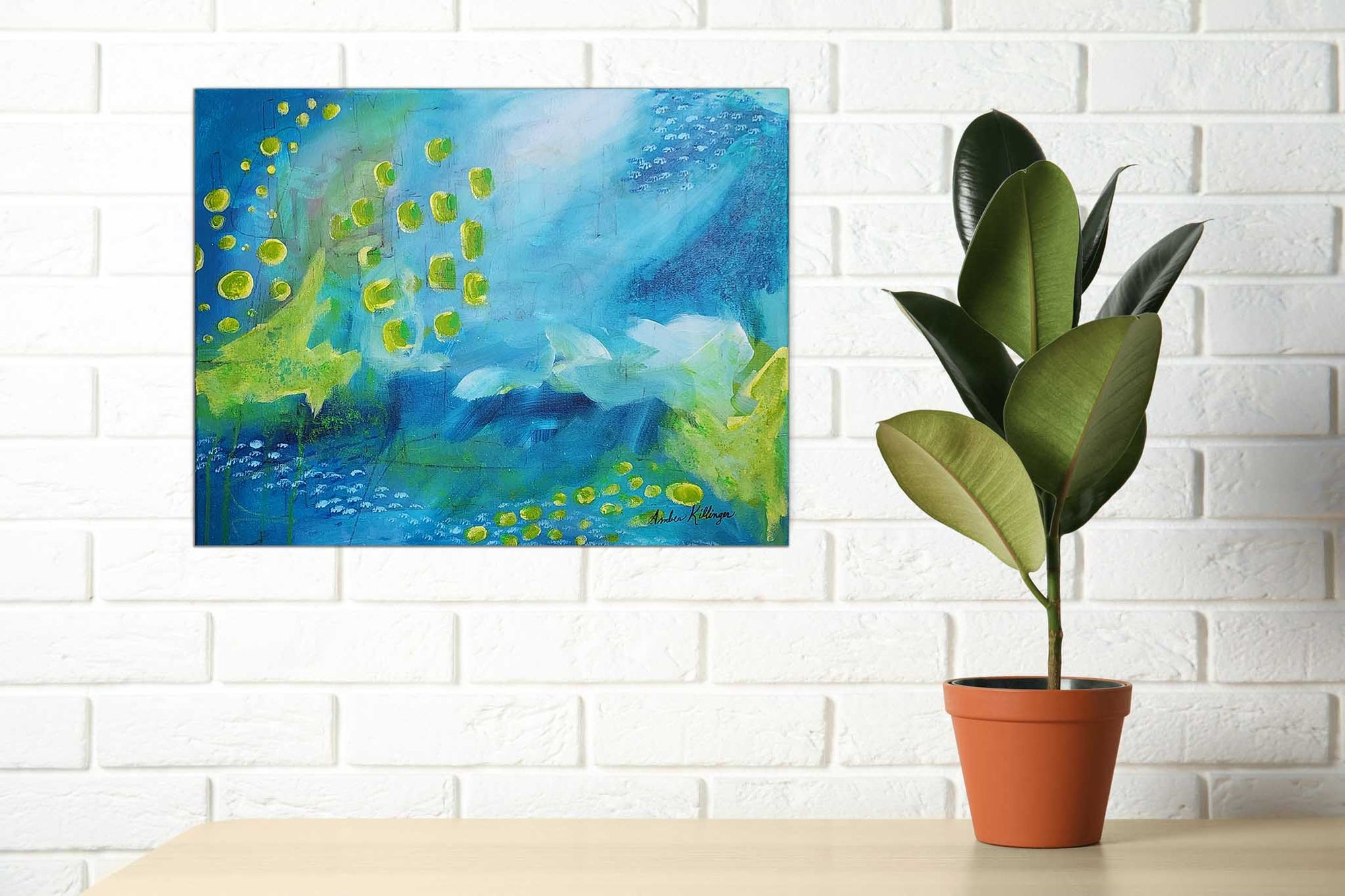 Spring Vibes - Original Abstract Art Painting, Vibrant Painted Canvas 16x20 (Unframed)