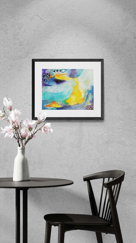 "The Light Within" Original Abstract Art Painting 11x14