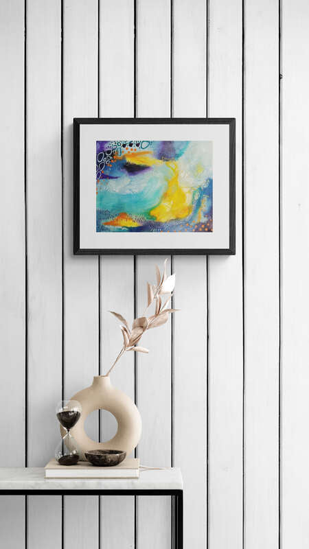 "The Light Within" Original Abstract Art Painting 11x14