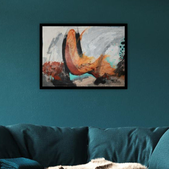 The Crucible - Original Abstract Art Painting 24x18 Paper (Unframed)