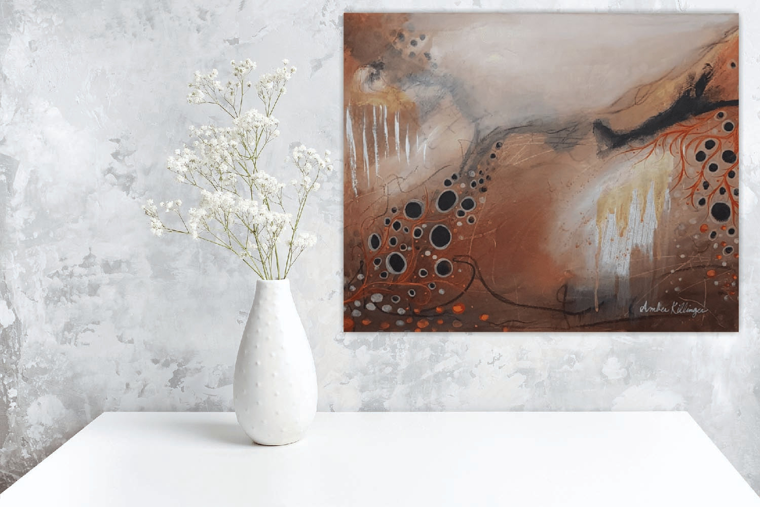 The Earth Is Alive - Original Abstract Art Painting 16x20 - Amber Killinger Art