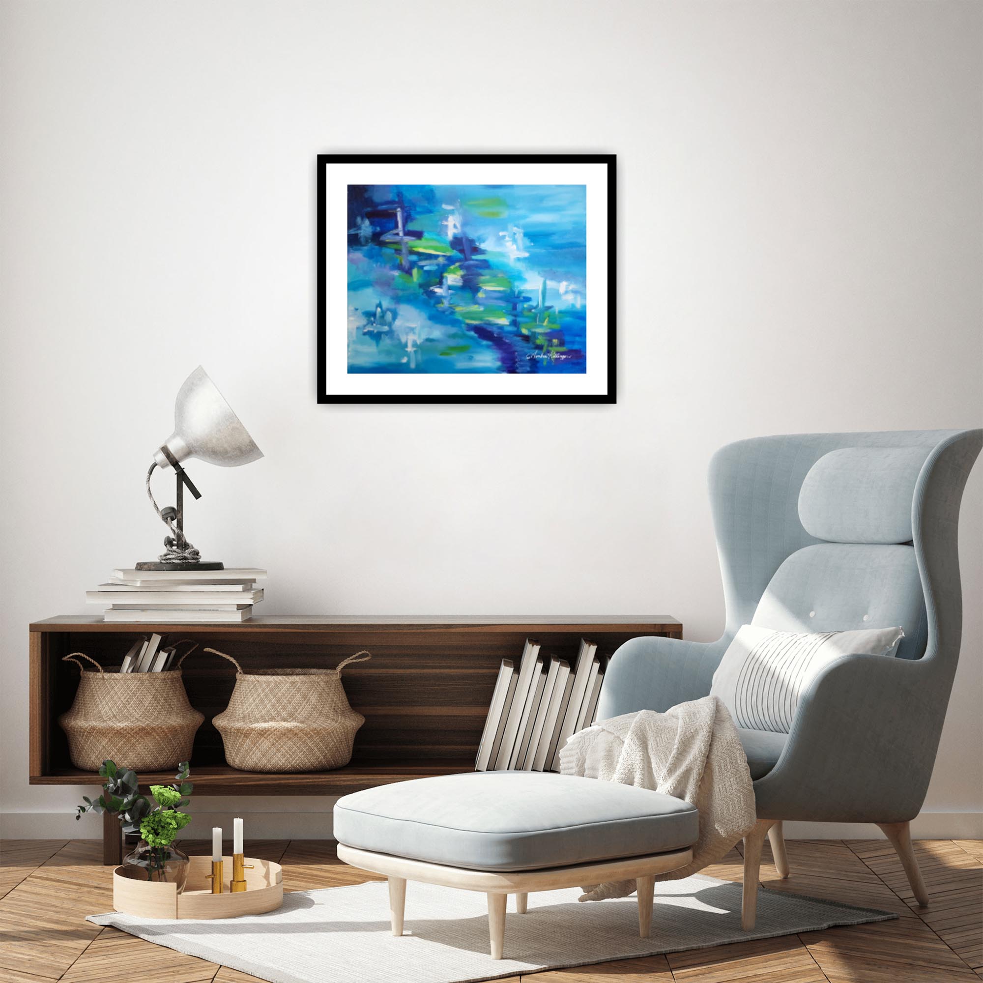 "Tranquil Path" Original Abstract Art Painting 16x20 Inches - Amber Killinger Art