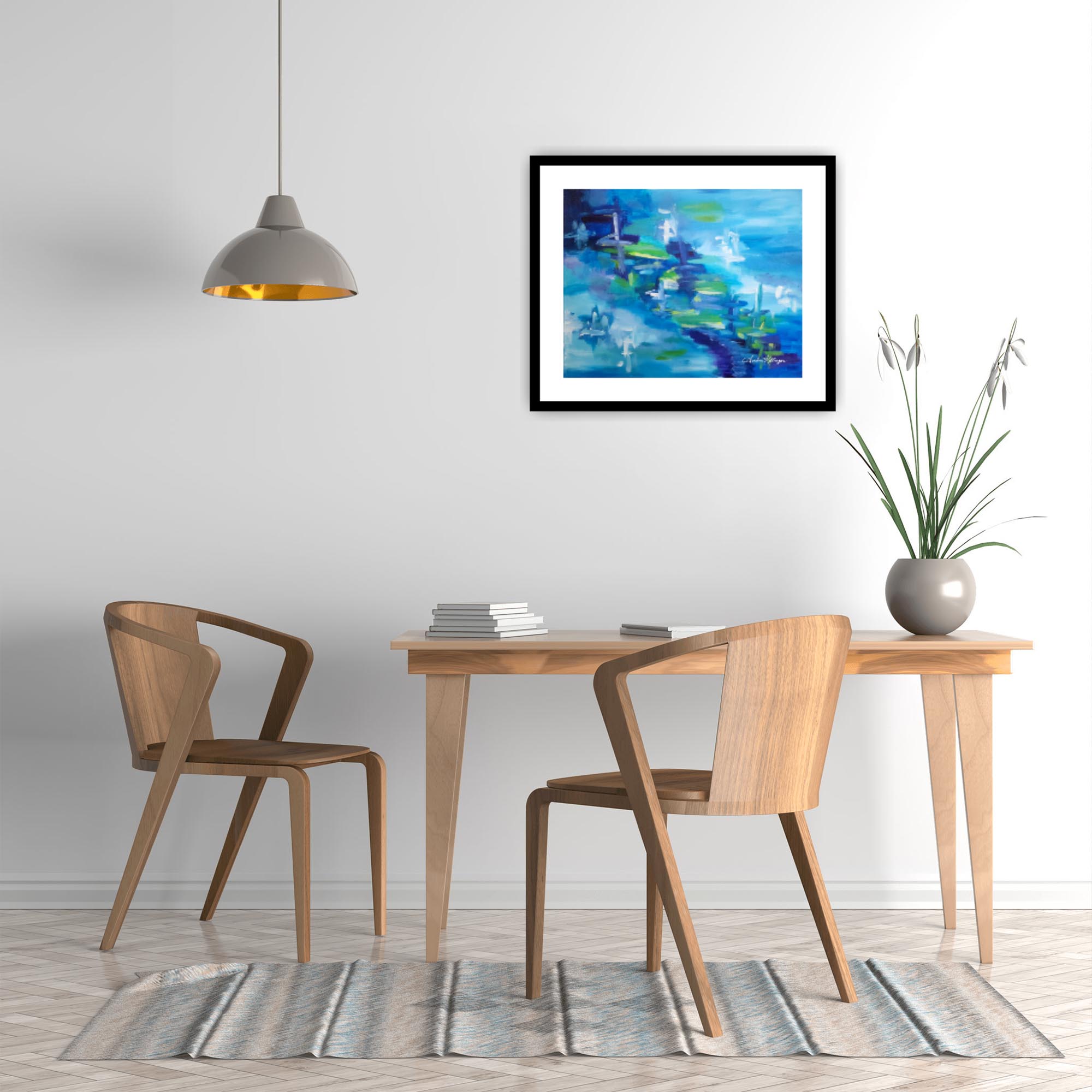 "Tranquil Path" Original Abstract Art Painting 16x20 Inches (Unframed)