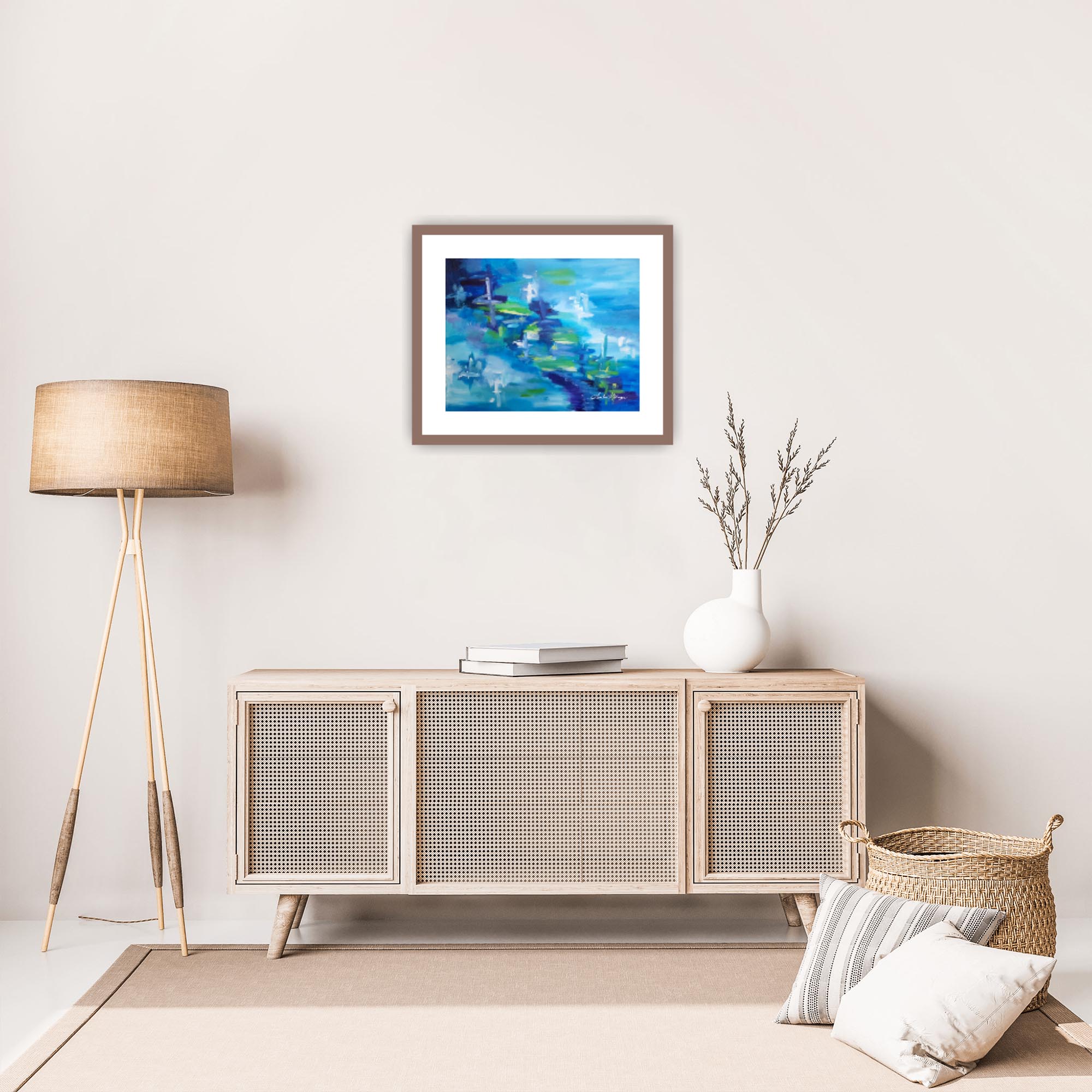 "Tranquil Path" Original Abstract Art Painting 16x20 Inches - Amber Killinger Art