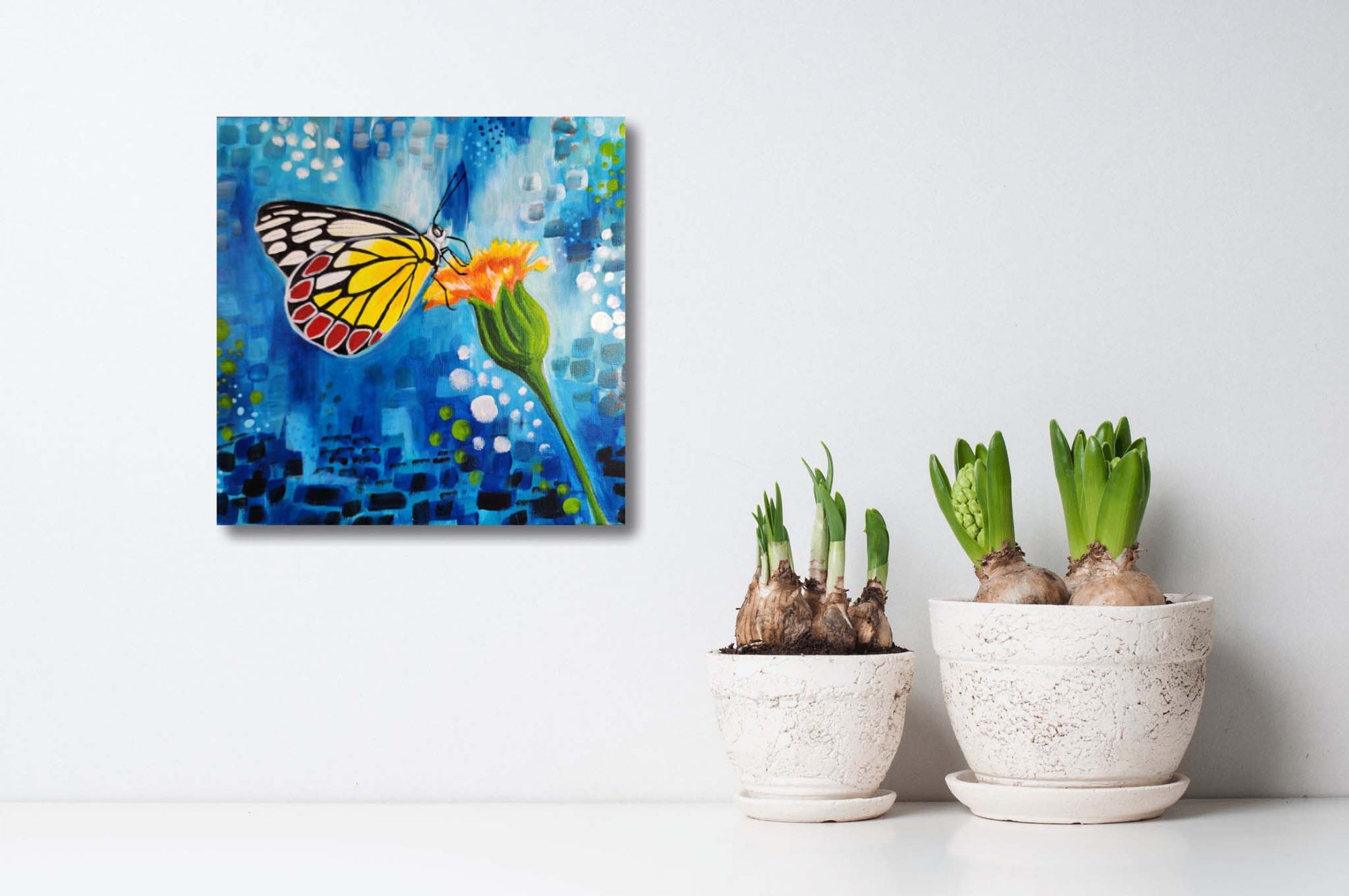 Winged Symphony - Butterfly Original Painting 10x10