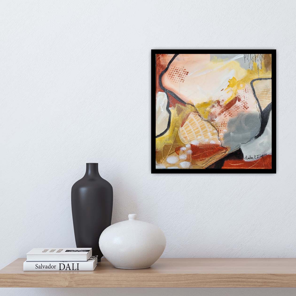 On Purpose Rust Diptych - Original Abstract Art Painting 12x12 (Set of 2)