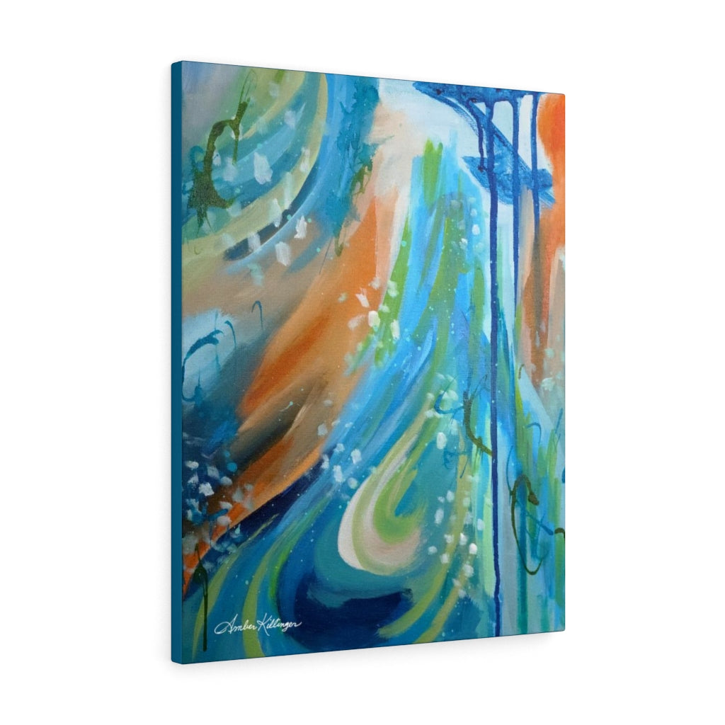 "Flame the Fire" Abstract Art Canvas Wrap Print