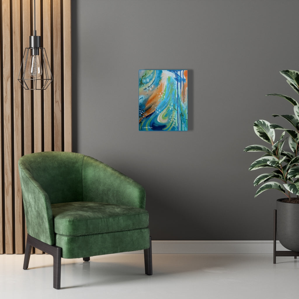 "Flame the Fire" Abstract Art Canvas Wrap Print