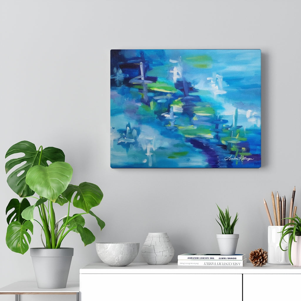 "Tranquil Path" Abstract Art Canvas Wrap Print