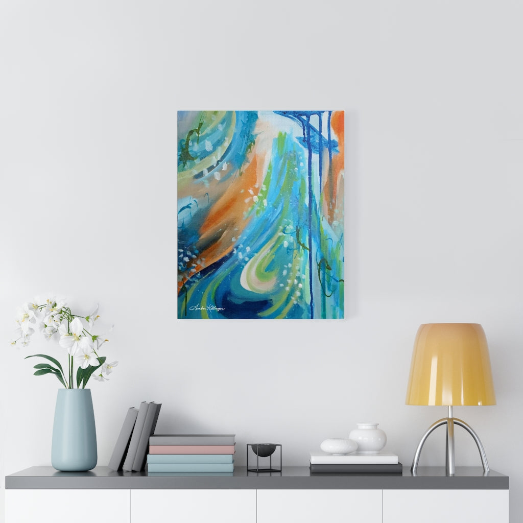 "Flame the Fire" Abstract Art Canvas Wrap Print